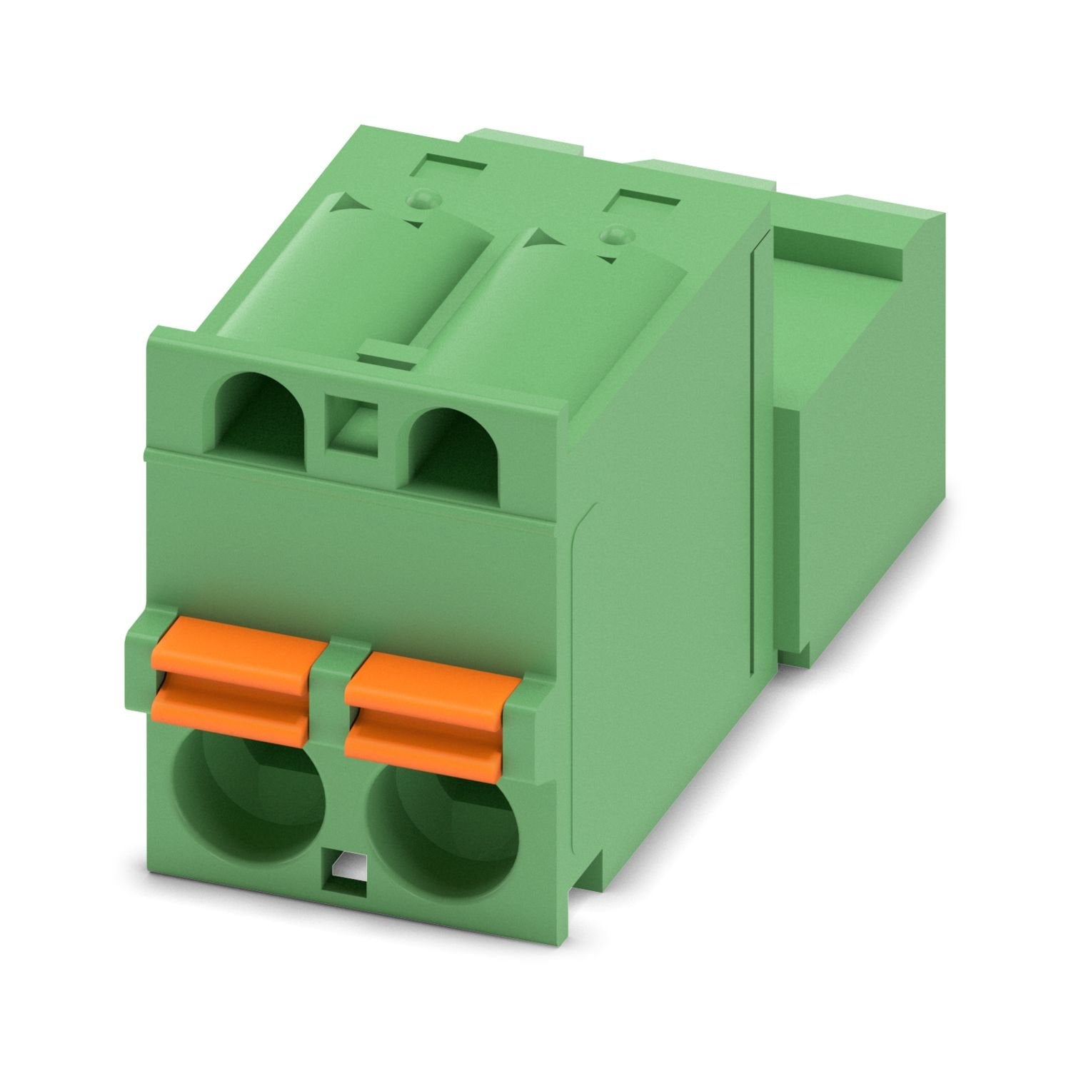 PCB connector, nominal cross section: 2.5 mm 2 , color: green, nominal current: 16 A, rated voltage (III/2): 320 V, contact surface: Sn, contact connection type: Pin, number of potentials: 2, number of rows: 1, number of positions: 2, number of connections: 2, product range: FKIC 2,5 HC/..-ST, pitch: 5.08 mm, connection method: Push-in spring connection, conductor/PCB connection direction: 0 °, locking clip: - without locking clip, plug-in system: COMBICON MSTB 2,5 HC, locking: without, mounting method: wit
