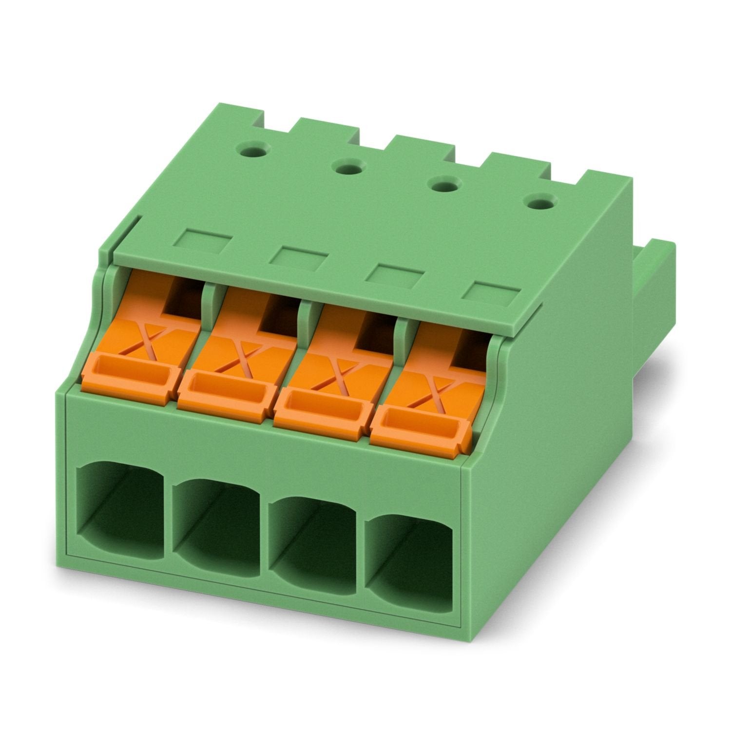 PCB connector, nominal cross section: 2.5 mm 2 , color: green, nominal current: 16 A, rated voltage (III/2): 320 V, contact surface: Sn, contact connection type: Socket, number of rows: 1, number of positions: 4, product range: XPC 2,5/..-ST, pitch: 5.08 mm, connection method: Push-X-connection, conductor/PCB connection direction: 0 °, locking clip: - without locking clip, plug-in system: COMBICON MSTB 2,5, locking: without, mounting method: without, type of packaging: packed in cardboard