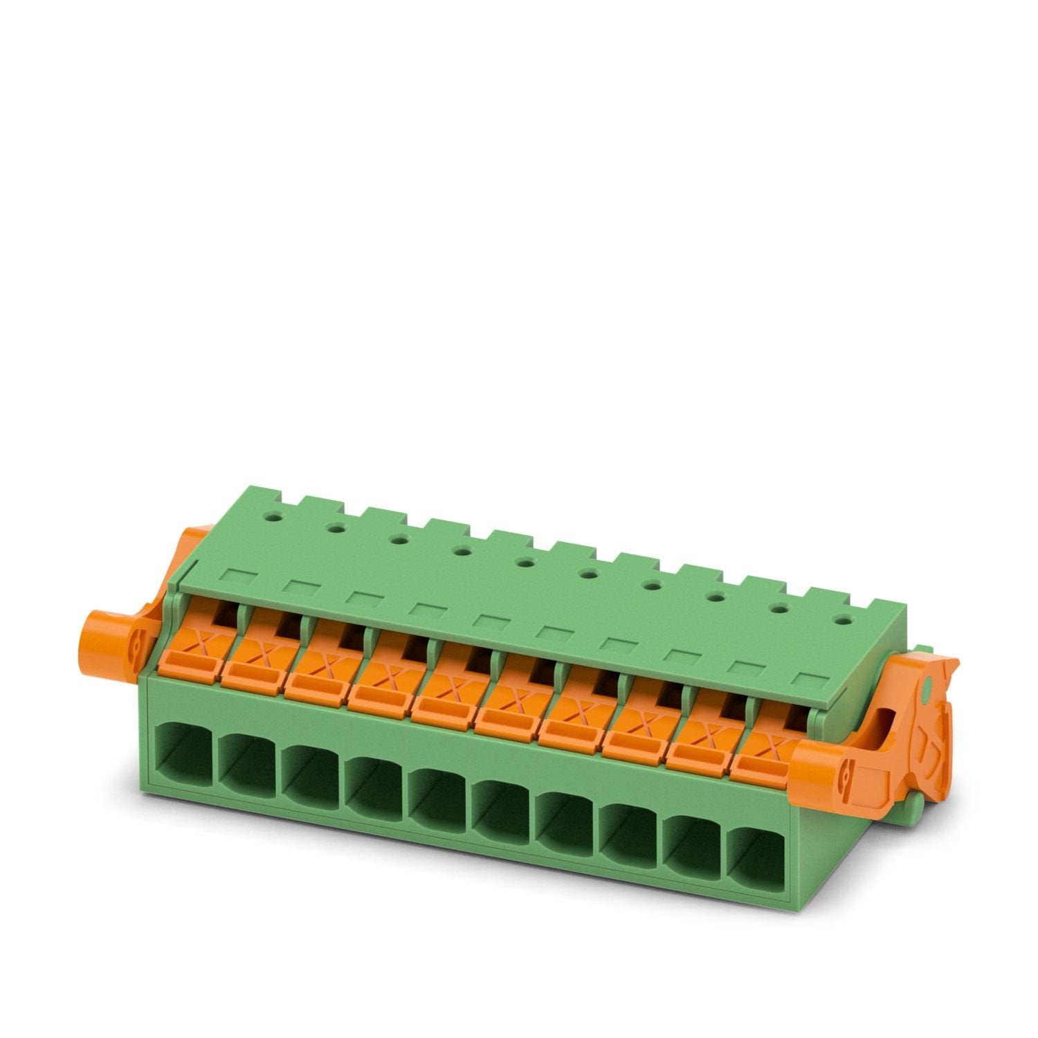 PCB connector, nominal cross section: 2.5 mm 2 , color: green, nominal current: 16 A, rated voltage (III/2): 320 V, contact surface: Sn, contact connection type: Socket, number of rows: 1, number of positions: 10, product range: XPC 2,5/..-ST-LR, pitch: 5.08 mm, connection method: Push-X-connection, conductor/PCB connection direction: 0 °, locking clip: - without locking clip, plug-in system: COMBICON MSTB 2,5, locking: Lock-and-release locking system, mounting method: Lock & Release ejector lever, type of