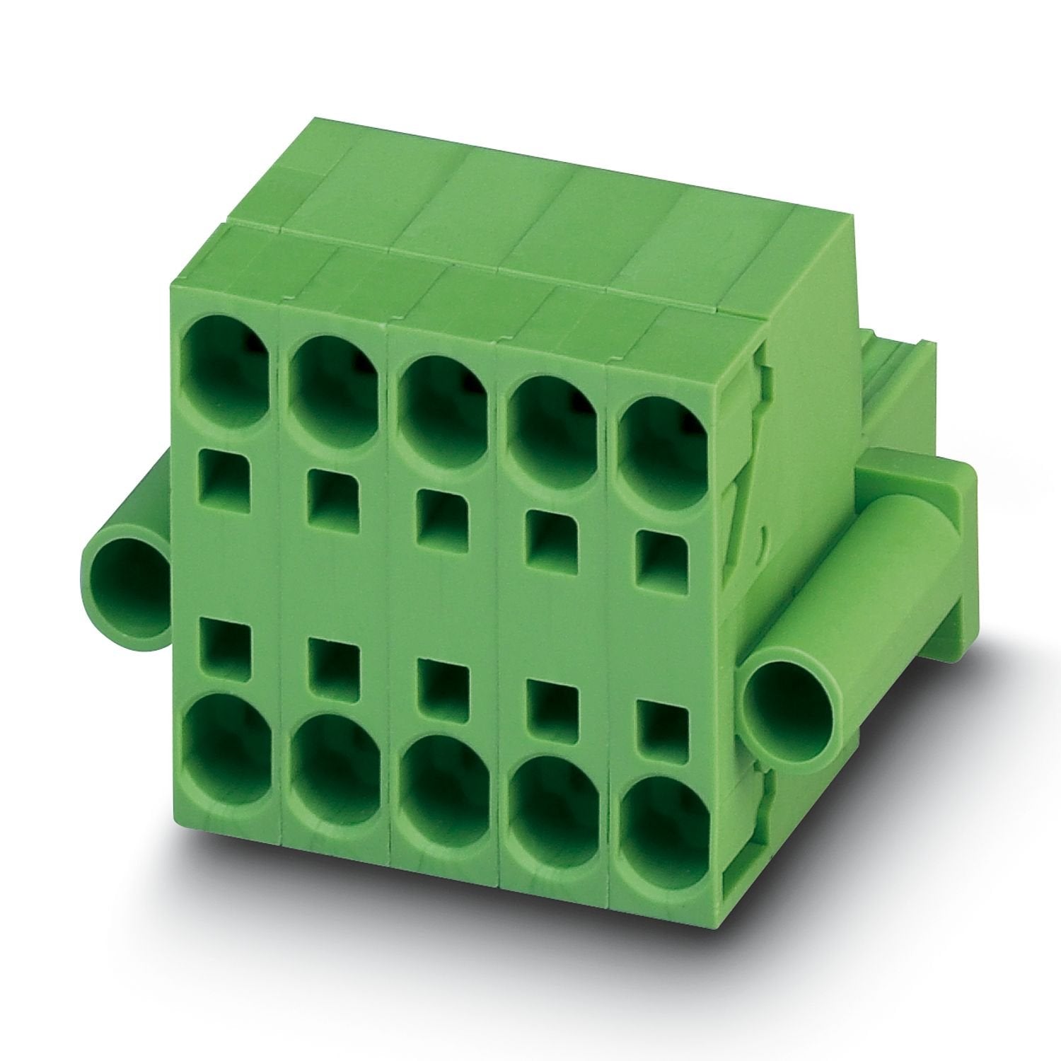 PCB TWIN plug, nominal cross section: 6 mm 2 , color: green, nominal current: 32 A, rated voltage (III/2): 1000 V, contact surface: Sn, contact connection type: Socket, number of potentials: 4, number of rows: 1, number of positions: 4, number of connections: 8, product range: TSPC 5/..-STF, pitch: 7.62 mm, connection method: Push-in spring connection, conductor/PCB connection direction: 0 °, locking clip: - without locking clip, plug-in system: COMBICON PC 5, locking: Screw locking mechanism, mounting meth