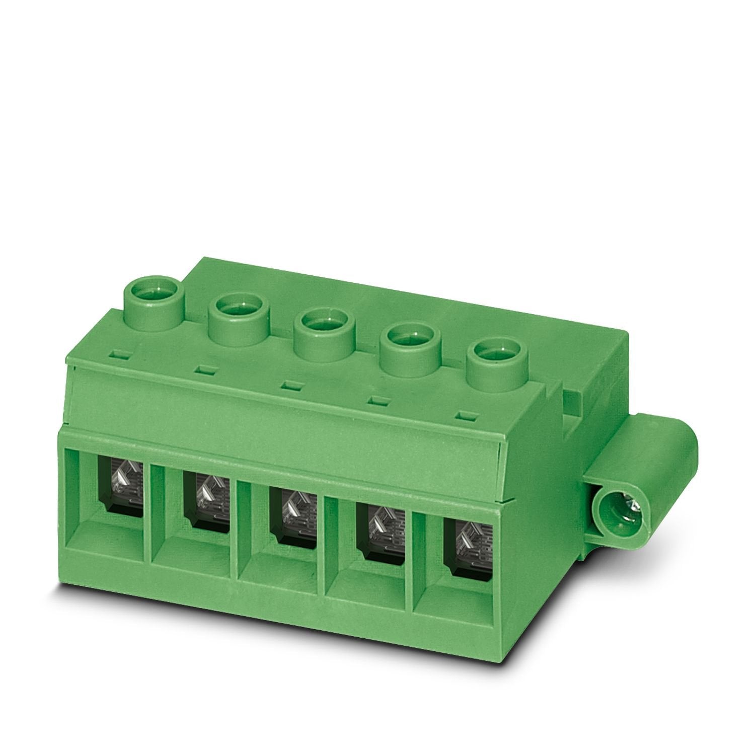 PCB connector, nominal cross section: 35 mm 2 , color: green, nominal current: 125 A, rated voltage (III/2): 1000 V, contact surface: Ag, contact connection type: Pin, number of potentials: 4, number of rows: 1, number of positions: 4, number of connections: 4, product range: IPC 35 HC/..-STF, pitch: 15 mm, connection method: Screw connection with tension sleeve, screw head form: L Slotted, conductor/PCB connection direction: 0 °, locking clip: - without locking clip, plug-in system: COMBICON PC 35, locking