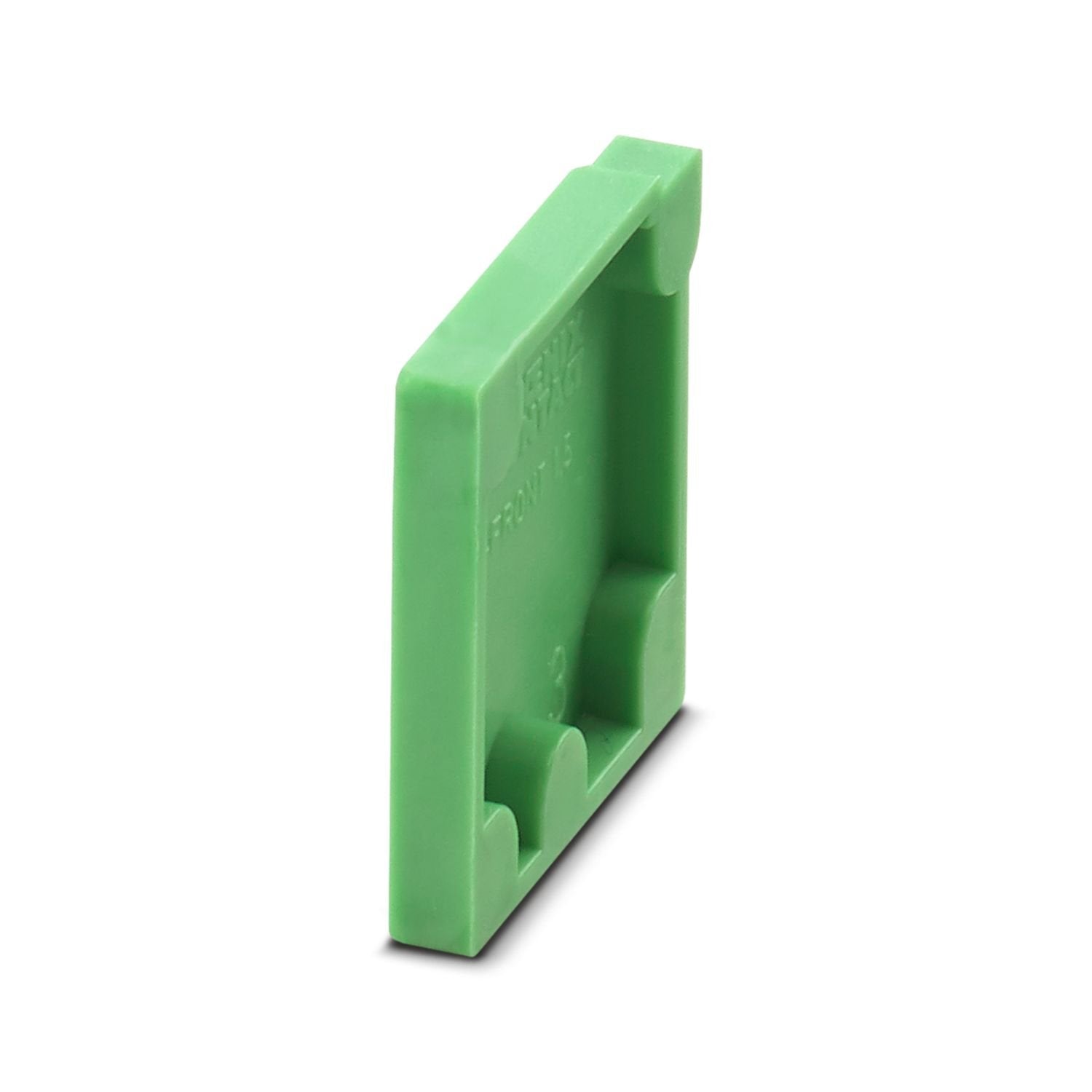 End cover, necessary at the end of a terminal row, 2.54 mm thick, color: green