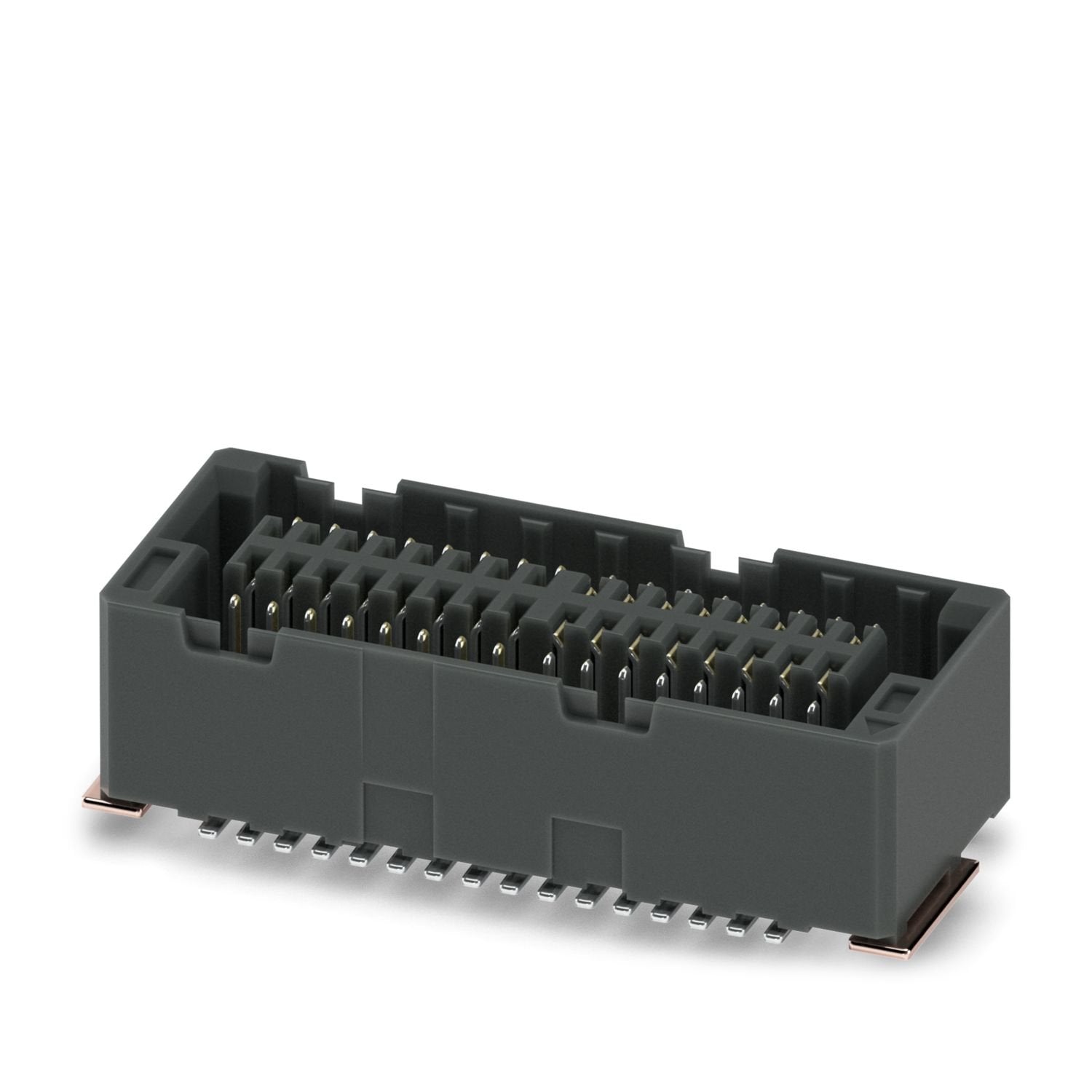 SMD female connector, nominal current: 1.7 A, test voltage: 500 V AC, number of positions: 32, pitch: 0.8 mm, color: black, contact surface: Au, contact connection type: Socket, mounting: SMD soldering