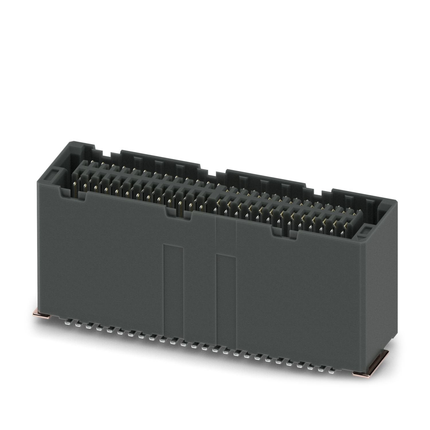 SMD female connector, nominal current: 1.7 A, test voltage: 500 V AC, number of positions: 52, pitch: 0.8 mm, color: black, contact surface: Au, contact connection type: Socket, mounting: SMD soldering