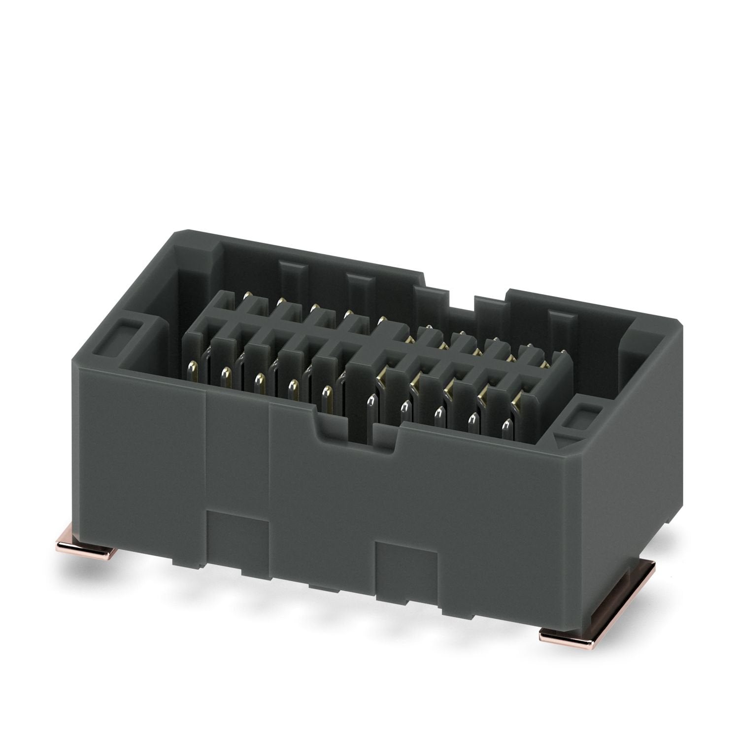 SMD female connector, nominal current: 1.7 A, test voltage: 500 V AC, number of positions: 20, pitch: 0.8 mm, color: black, contact surface: Au, contact connection type: Socket, mounting: SMD soldering