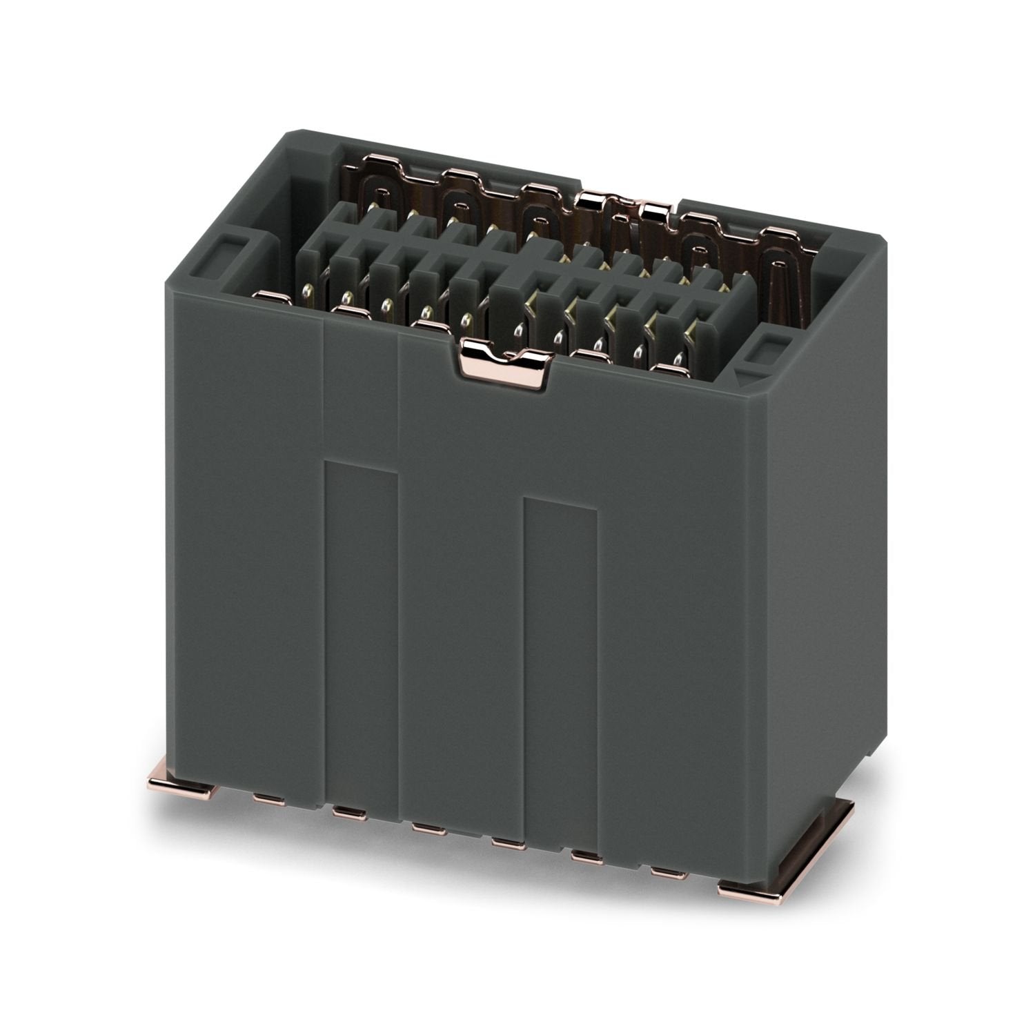 Shielded SMD female connector, nominal current: 1.7 A, test voltage: 500 V AC, number of positions: 20, pitch: 0.8 mm, color: black, contact surface: Au, contact connection type: Socket, mounting: SMD soldering