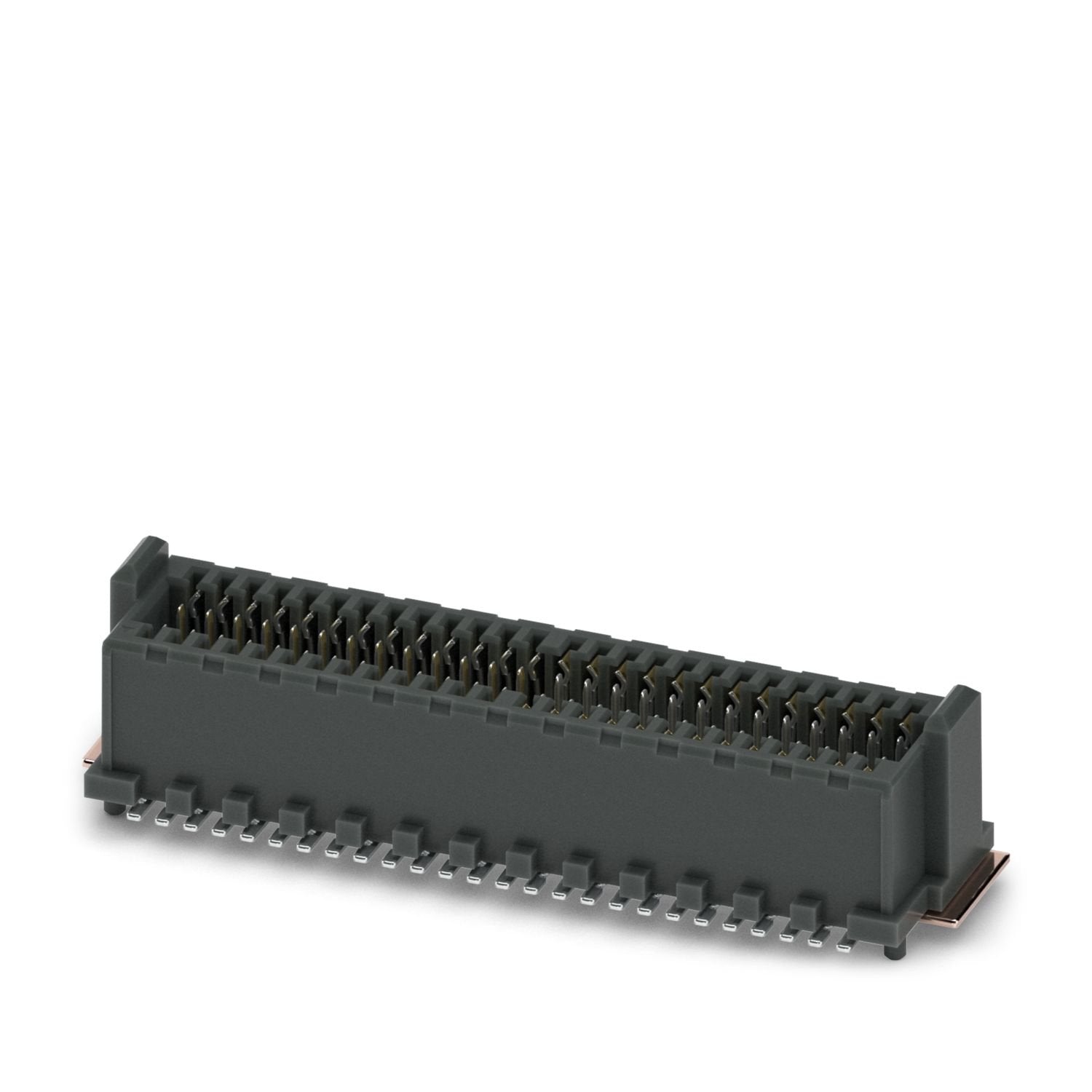 SMD male connector, nominal current: 1.7 A, test voltage: 500 V AC, number of positions: 52, pitch: 0.8 mm, color: black, contact surface: Au, contact connection type: Pin, mounting: SMD soldering