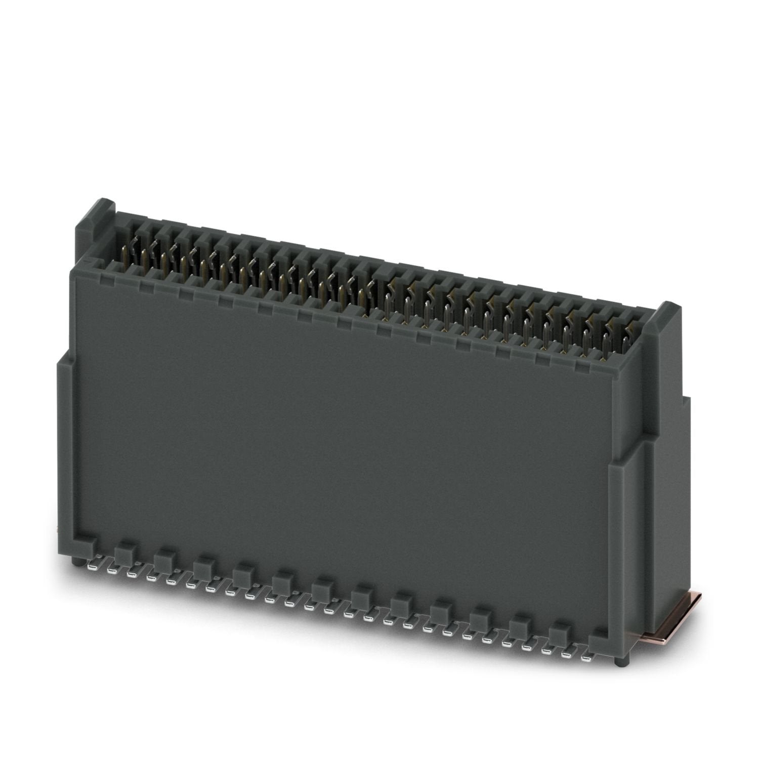 SMD male connector, nominal current: 1.7 A, test voltage: 500 V AC, number of positions: 52, pitch: 0.8 mm, color: black, contact surface: Au, contact connection type: Pin, mounting: SMD soldering