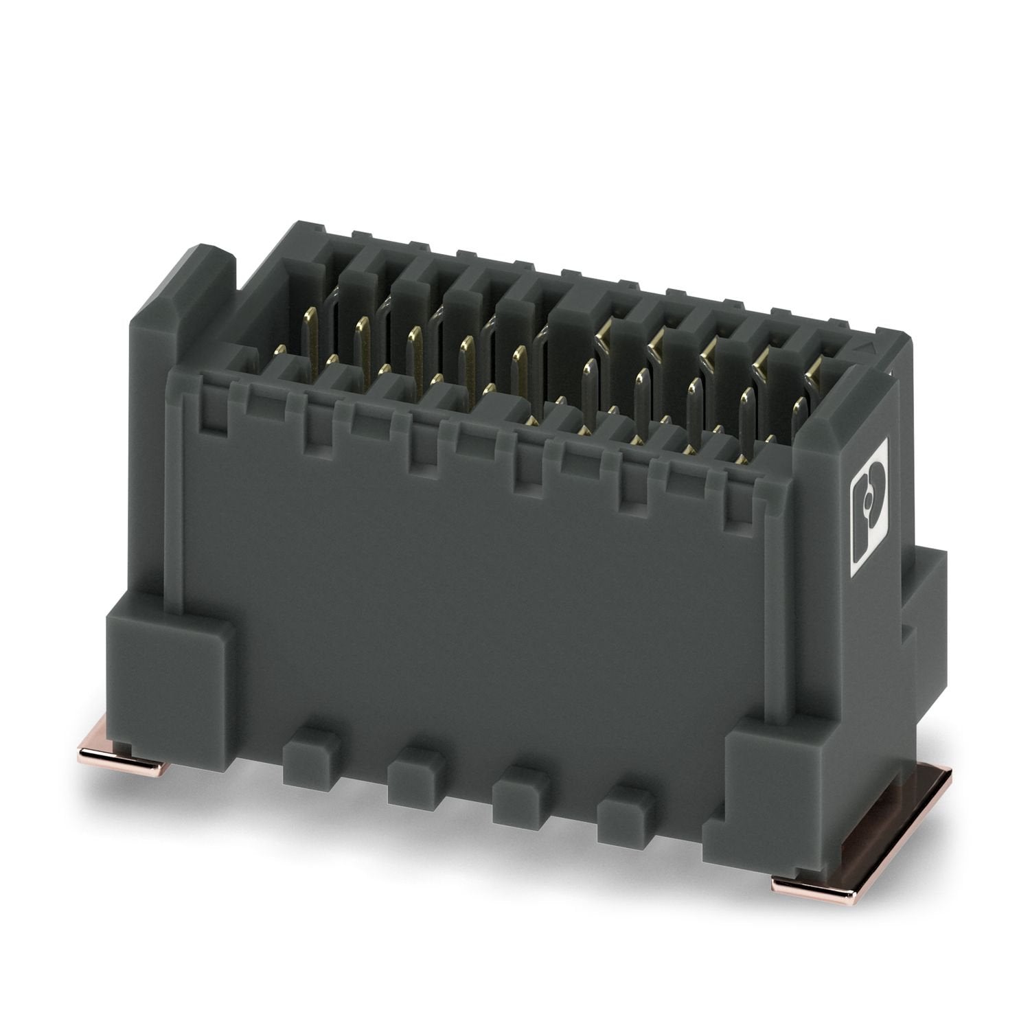 SMD male connector, nominal current: 1.7 A, test voltage: 500 V AC, number of positions: 20, pitch: 0.8 mm, color: black, contact surface: Au, contact connection type: Pin, mounting: SMD soldering