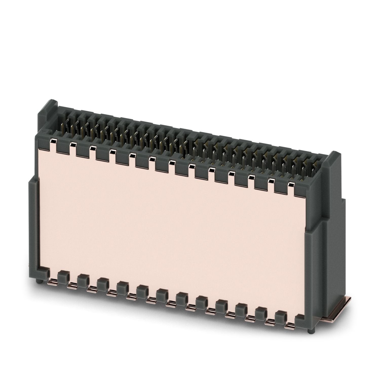 shielded SMD male connector, nominal current: 1.7 A, test voltage: 500 V AC, number of positions: 52, pitch: 0.8 mm, color: black, contact surface: Au, contact connection type: Pin, mounting: SMD soldering