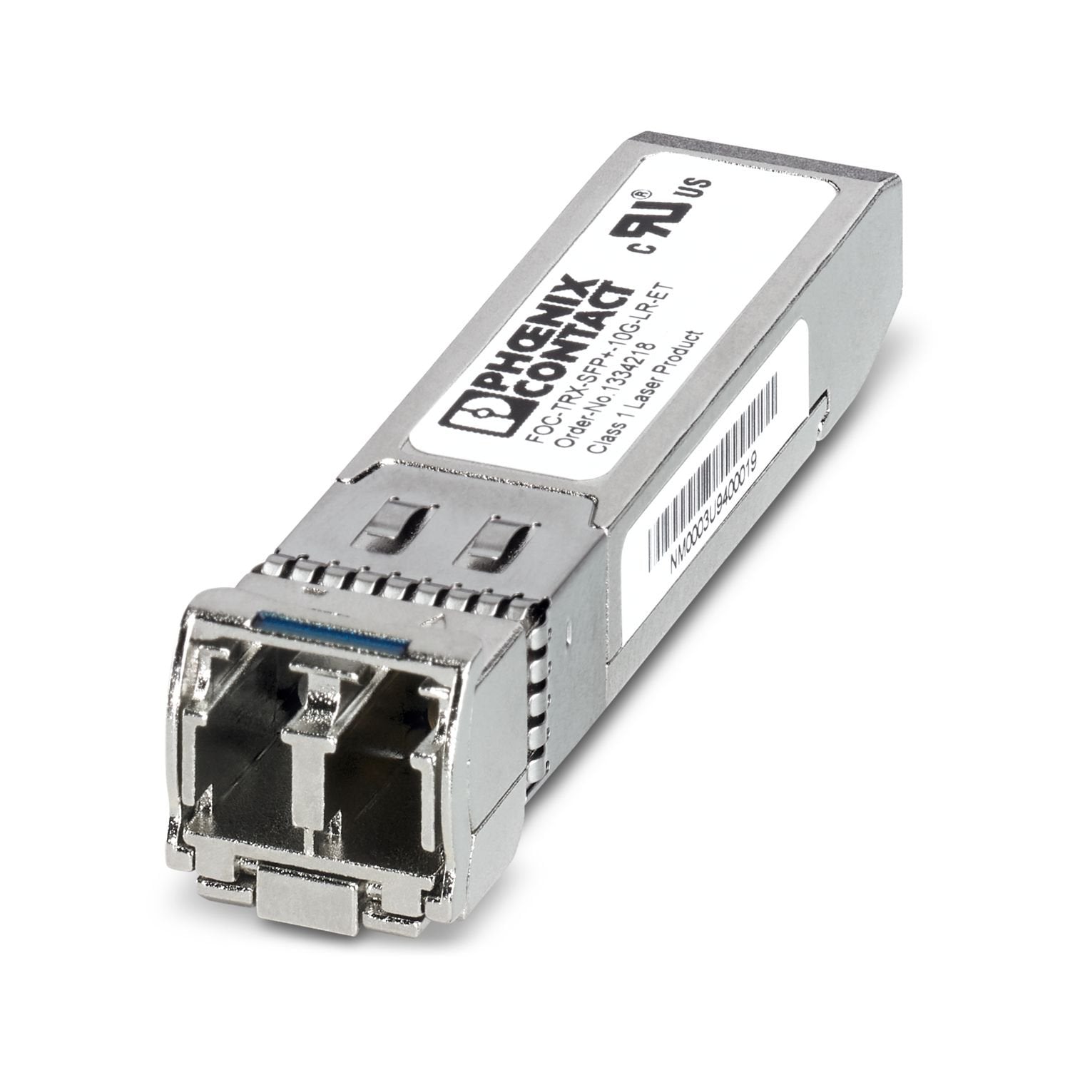 Singlemode SFP+ transceiver for transmission up to 10 Gbps over 10 km at wavelengths of 1,310 nm in the extended temperature range