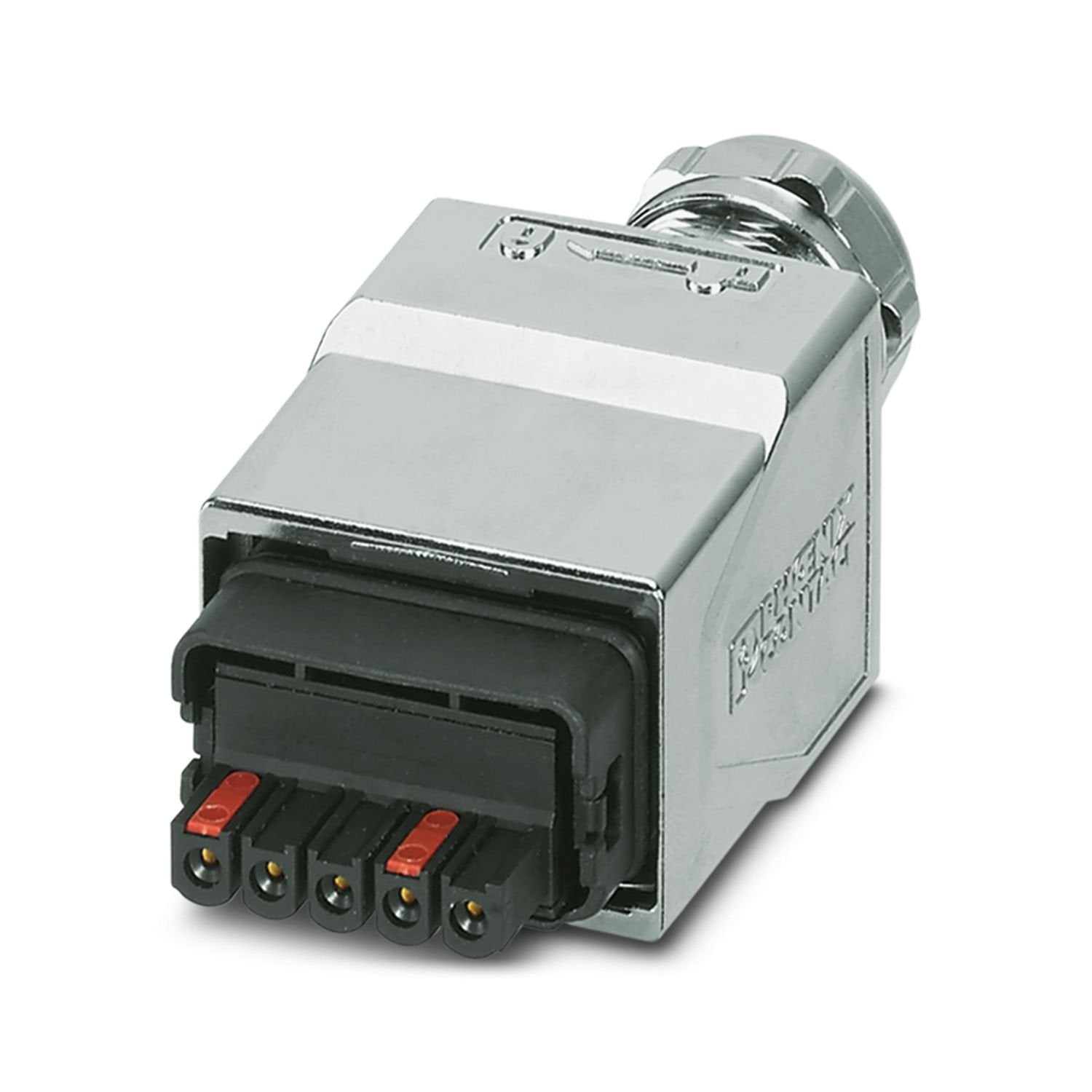 Power connector, degree of protection: IP65/IP67, number of positions: 5, material: Metal, connection method: Spring-cage connection, connection cross section: AWG 18- 13, cable outlet: straight, Universal