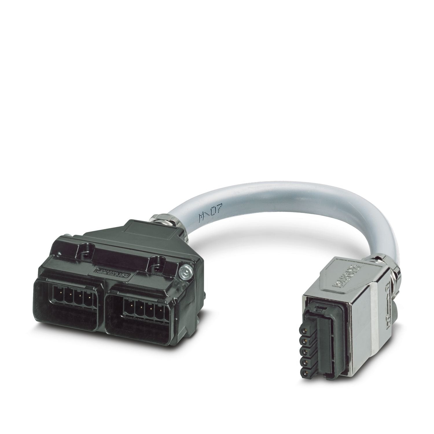 Y distributor, degree of protection: IP65, number of positions: 5, material: Metal, connection method: Coupling, color: black