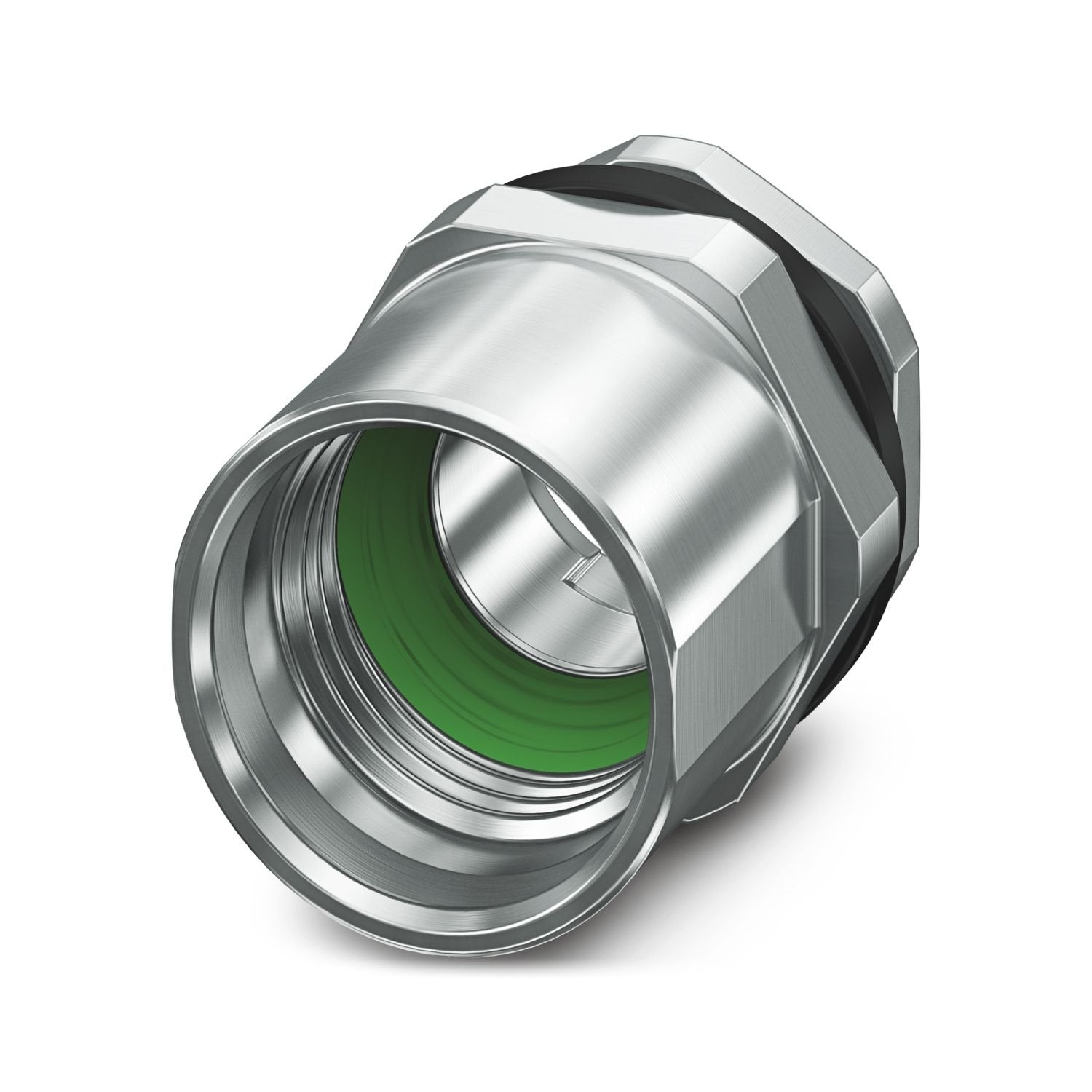 Housing screw connection, Socket, M12-Push-pull internal locking, THR solder connection, Item is lead-free in accordance with RoHS II without Exemption 6c (Pb < 0.1 %)