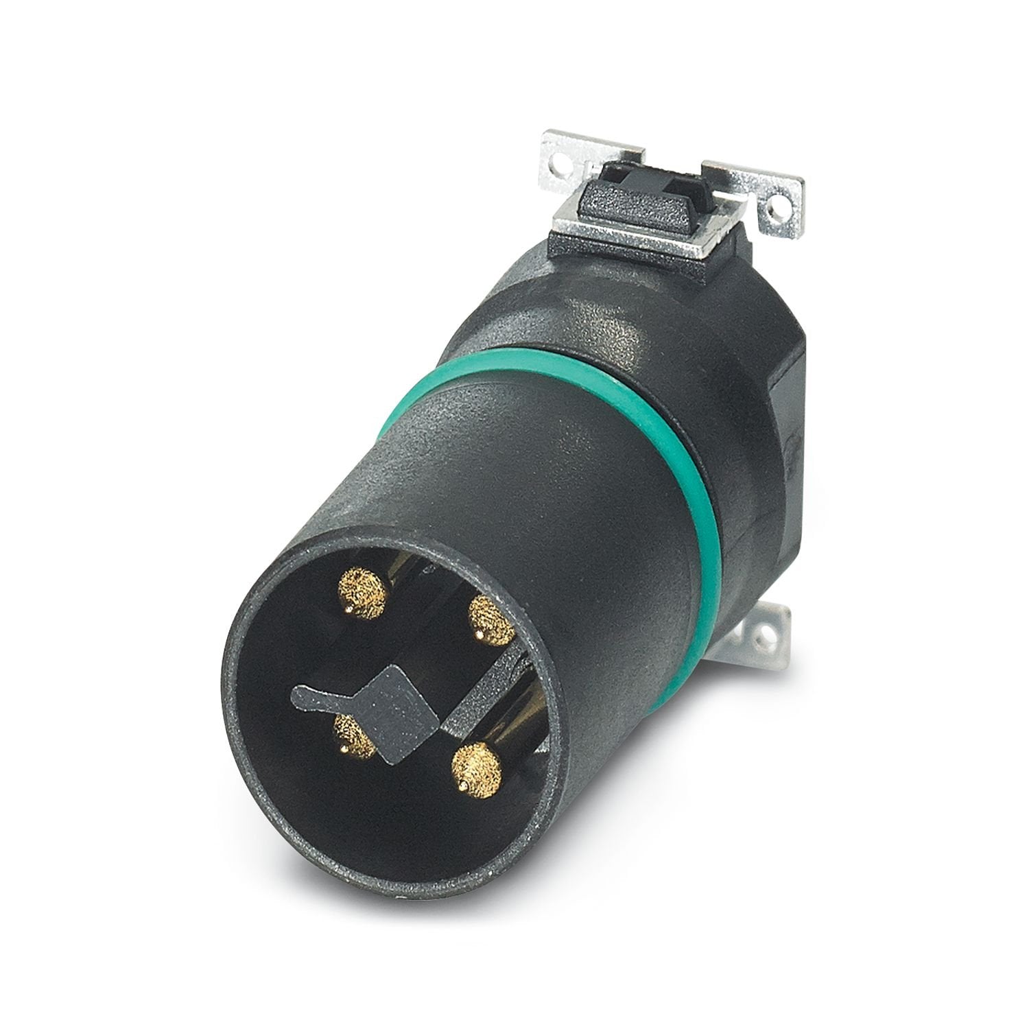 Contact carrier, Power, 4-position, Pin, straight, M12, T-coding, SMD reflow, this item is expected to be lead-free from Q1 2027 in accordance with RoHS II without exception 6c (Pb < 0.1%), a lead-free alternative is possible on request in advance
