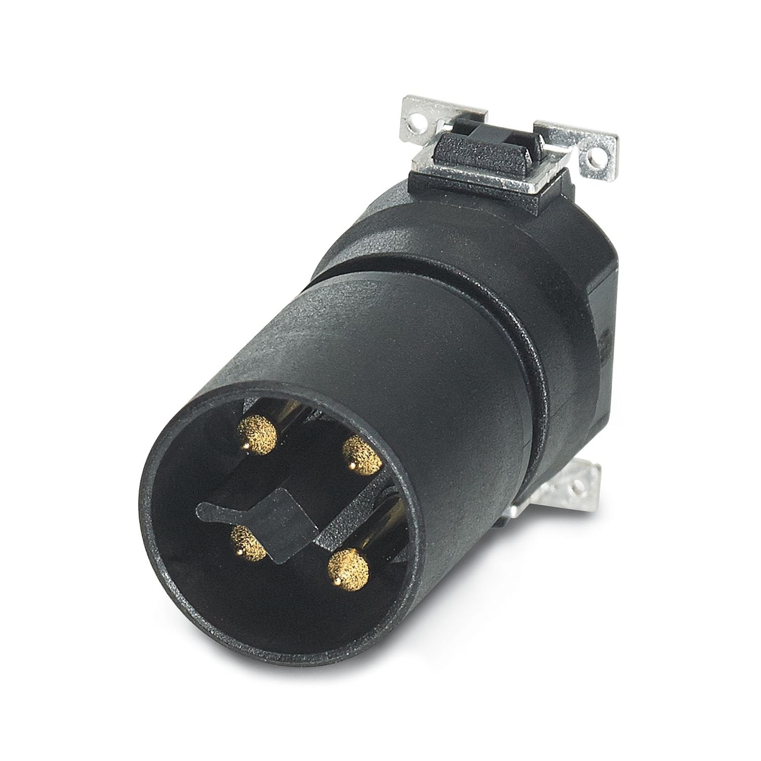 Contact carrier, Power, 4-position, Pin, straight, M12, T-coding, SMD reflow, this item is expected to be lead-free from Q1 2027 in accordance with RoHS II without exception 6c (Pb < 0.1%), a lead-free alternative is possible on request in advance