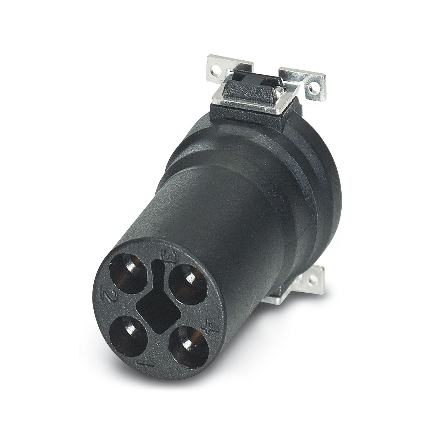 Contact carrier, Power, 4-position, Socket, straight, M12, T-coding, SMD reflow
