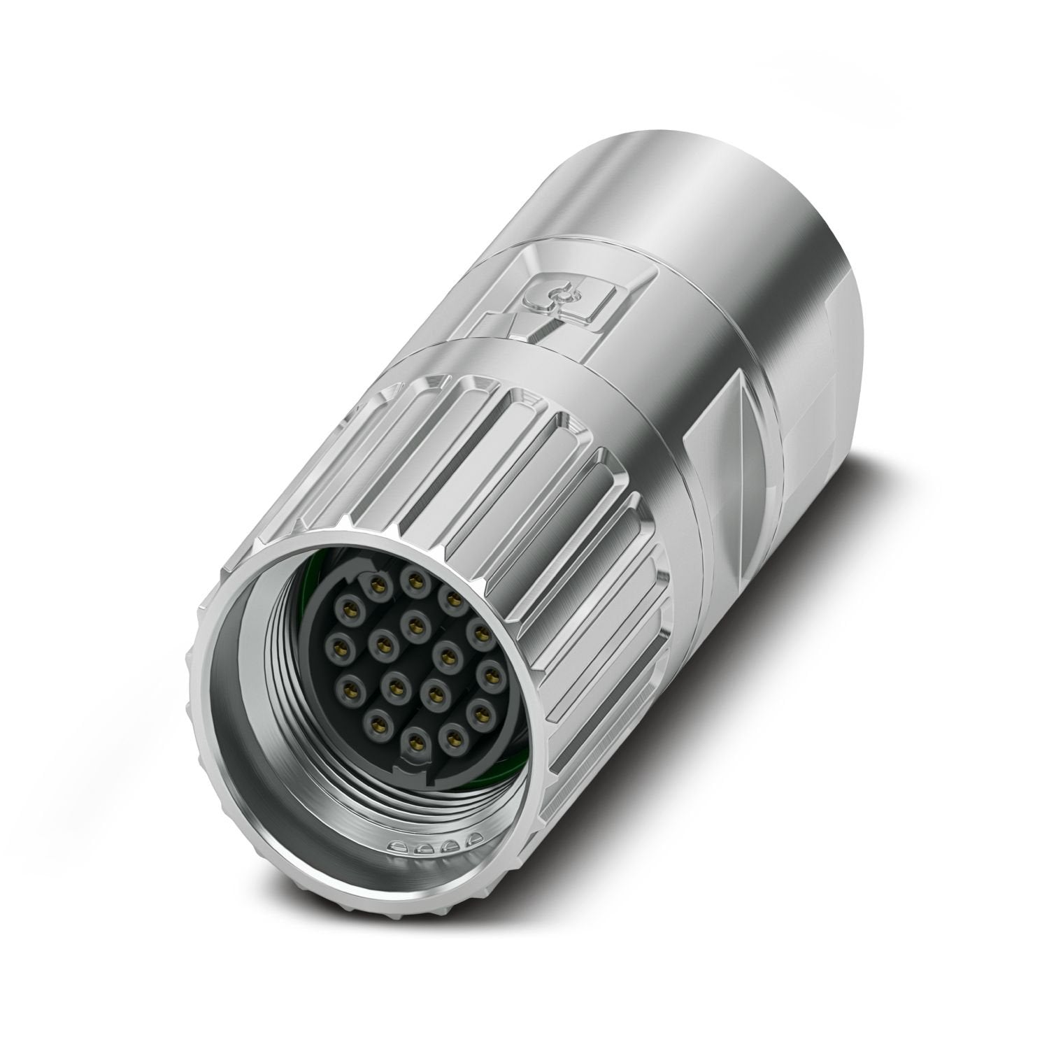 M17, Cable connector, series: M17 PRO, straight, shielded: yes, Screw locking mechanism, No. of pos.: 17, contact connection type: Socket, Crimp connection, cable diameter range: 8.5 mm ... 12 mm, Item is lead-free in accordance with RoHS II without Exemption 6c (Pb < 0.1 %)
