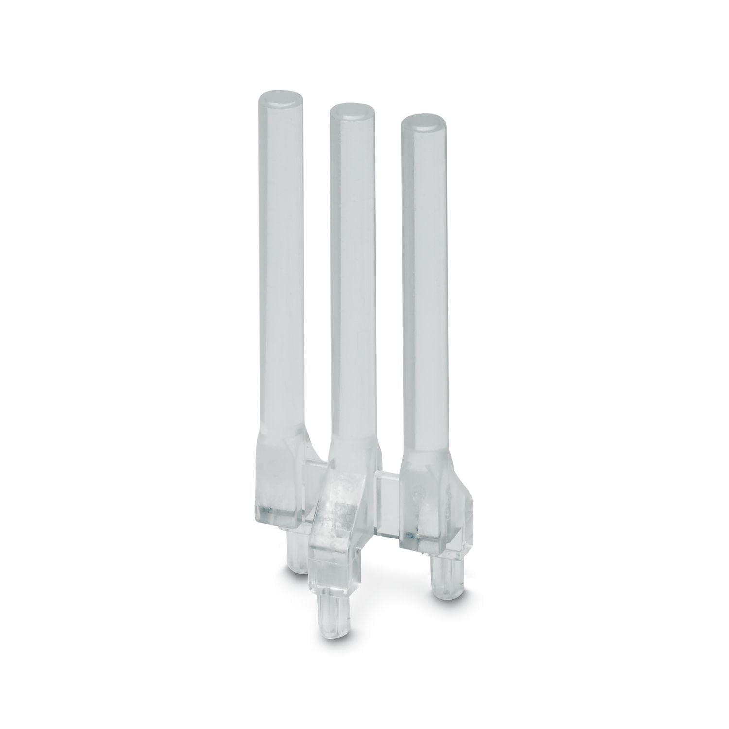 Multiple light guides, passive, rigid, Cylinder head, emission surface: planar, number of displays: 3, (3 rows, 1 column), pitch: 5.08 mm, ESD protection: <12 kV, can be used for the BC housing range (housing must be processed)