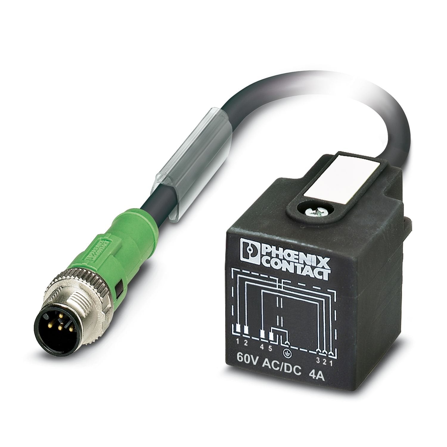 Sensor/actuator cable, 4-position, Plug straight M12 SPEEDCON, coding: A, on Valve connector AD (pressure switch), Wiring: unwired, cable length: Free input (0.2 ... 40.0 m)