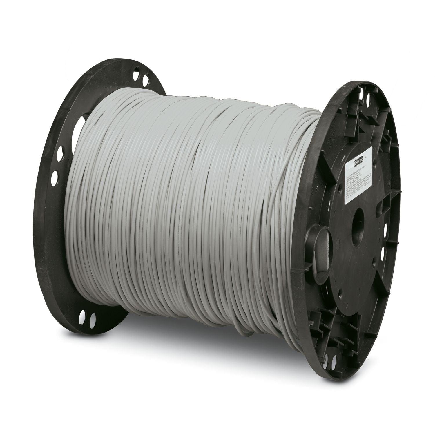 By the meter, Cable reel, shielded, PVC, gray, 4-wire, color single wire: brown, white, blue, black, cable length: 300 m, Foil shielding plus drain wire