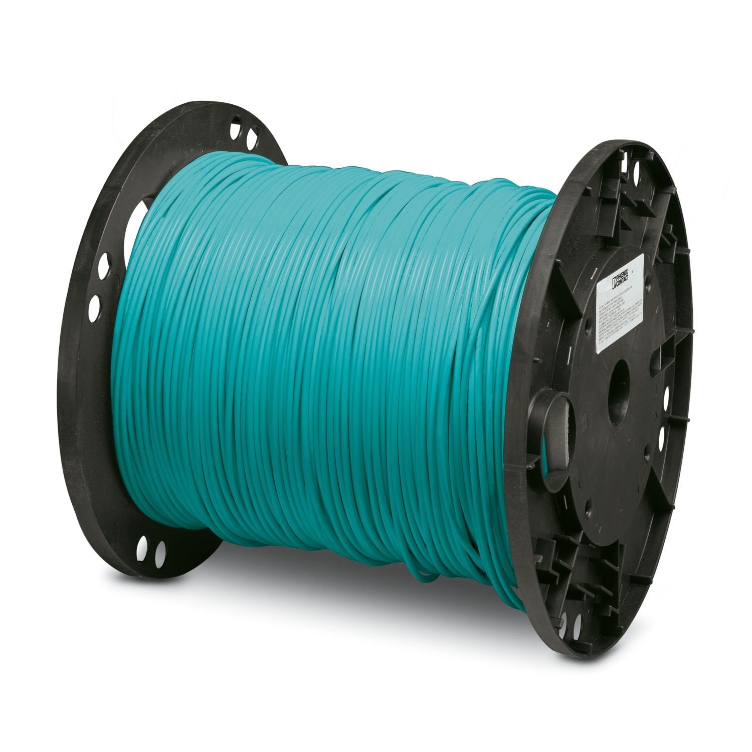 Cable reel, 8-position, TPE, highly flexible, turquoise, cable length: 100 m