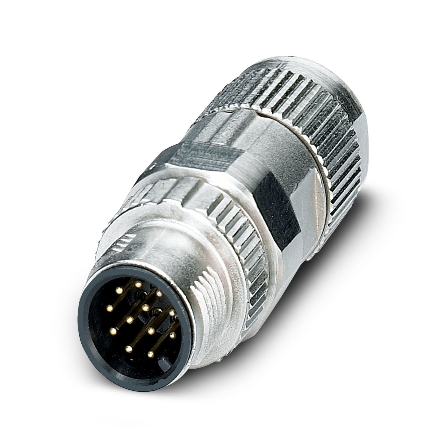 Connector, Universal, 12-position, Plug straight M12 SPEEDCON, coding: A, Piercecon® fast connection, knurl material: Zinc die-cast, nickel-plated, external cable diameter 5.4 mm ... 8.2 mm