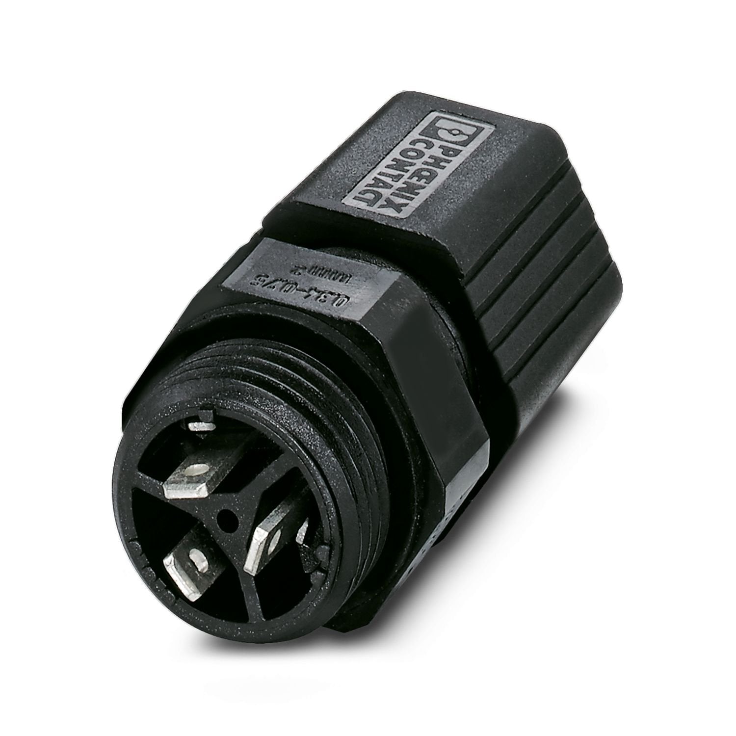 QUICKON panel feed-through, for external panel mounting with manual solder/slip-on connection, 2.8 x 0.8 mm, 3-pos.