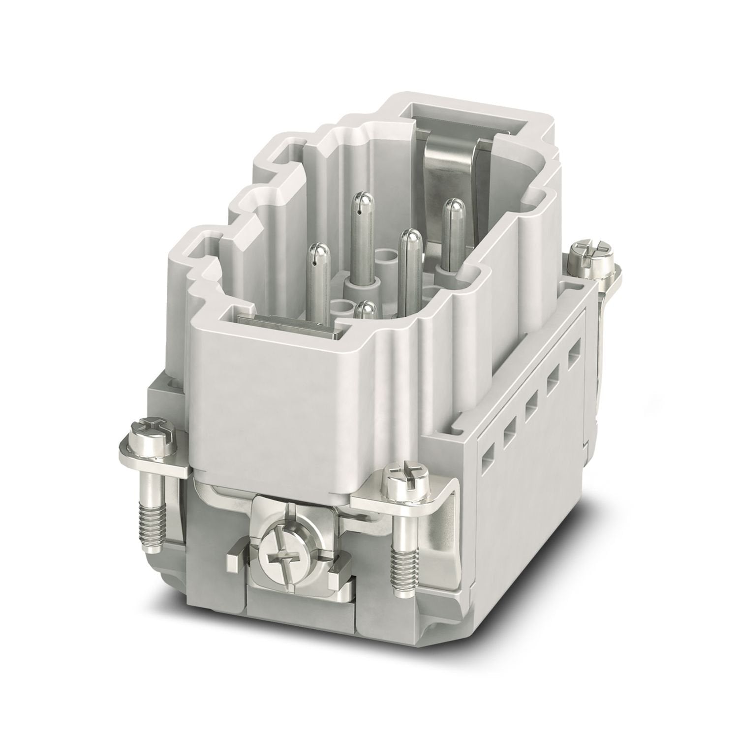Contact insert, number of positions: 3+2+PE, size: B10, power contacts: 3, control contacts: 2, number of connections per position: 1, Pin, Push-in connection, 690 V, 16 A, 0.14 mm 2 ... 2.5 mm 2 , application: Power