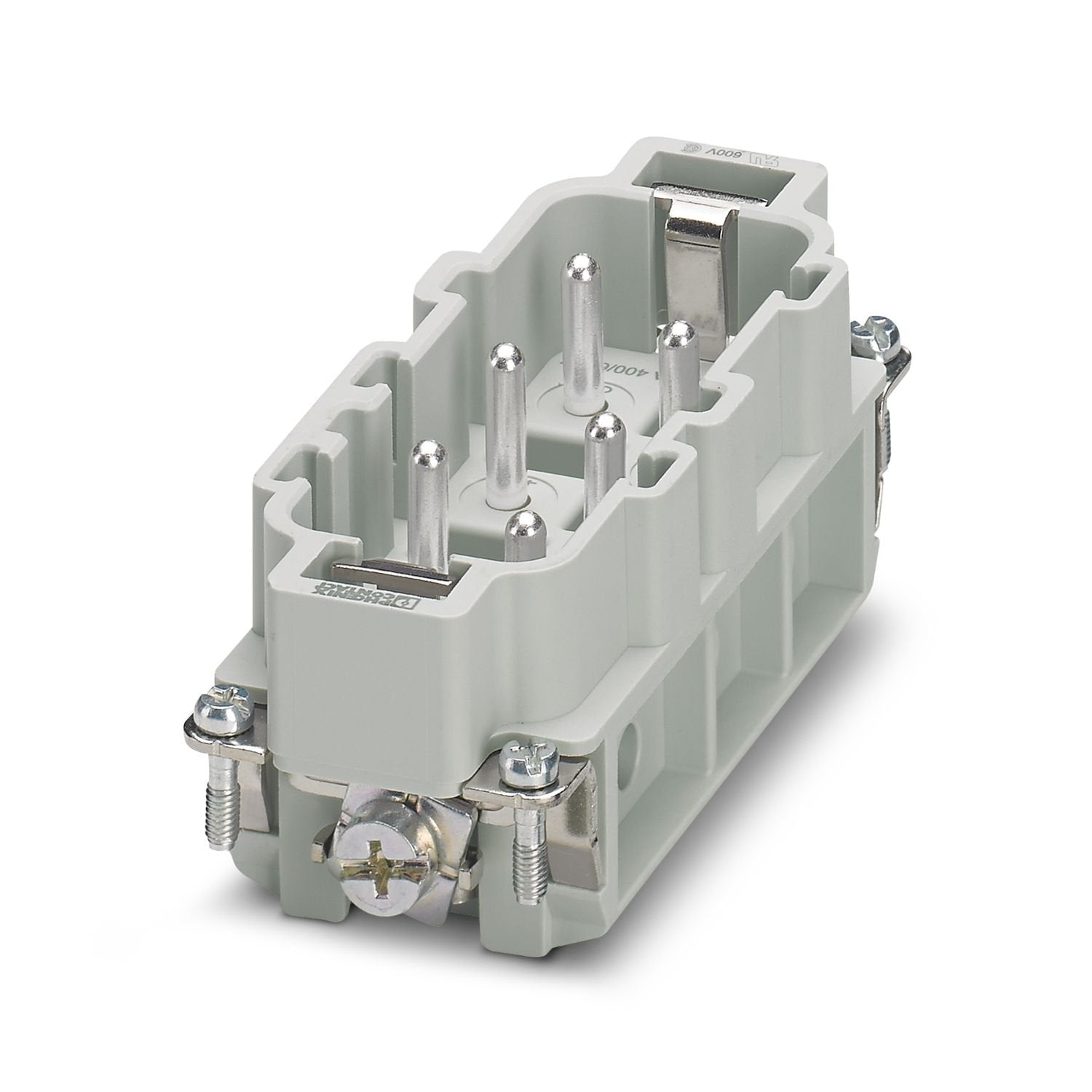 Contact insert, number of positions: 6+PE, size: B16, number of connections per position: 1, Pin, Screw connection, 400 V/690 V, 41 A, 0.5 mm 2 ... 6 mm 2 , application: Power