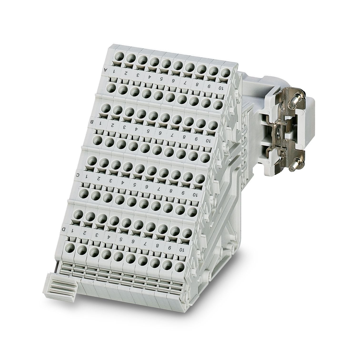 HEAVYCON terminal adapter male insert, D40 series, 40-pos., left PE connection for the right side of the control cabinet, push-in connection