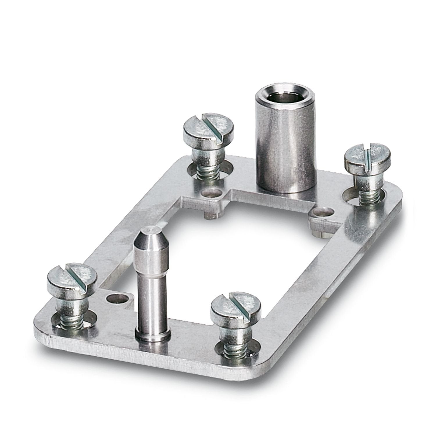 Docking frames for racks, for type B6 contact inserts, with 4 M5 flat headed screws, slide-in offset for x/y axis of ±1.5 mm