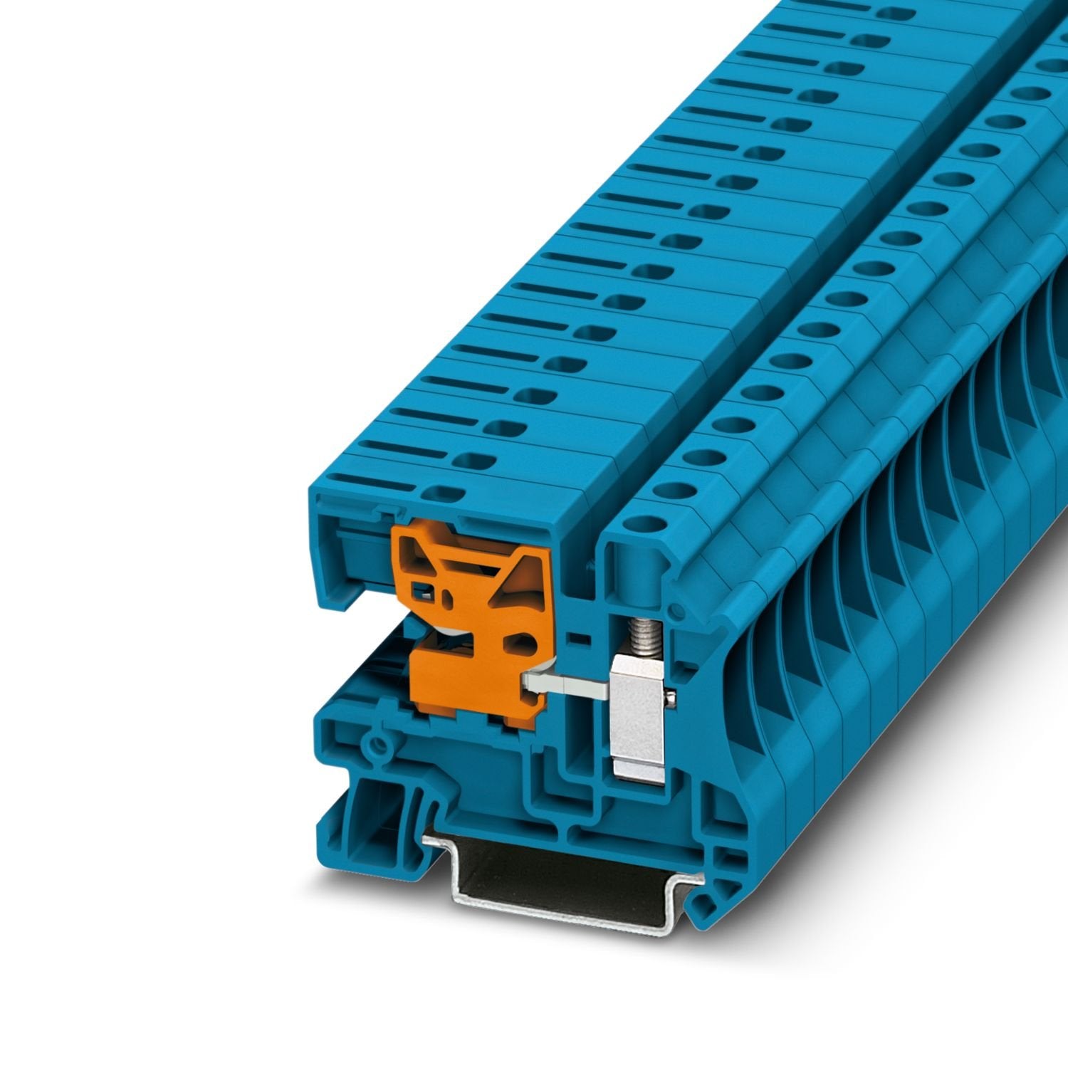 N disconnect terminal block, Assembly instruction: In order to securely fix the neutral busbar in place, support brackets must be placed at the beginning and end of each terminal strip as well as every 20 cm on longer terminal strips. The corresponding support brackets can be found at phoenixcontact.com/products, for neutral conductor disconnection, nom. voltage: 400 V, nominal current: 57 A, Screw connection, Rated cross section: 10 mm 2 , cross section: 0.5 mm 2 - 16 mm 2 , mounting type: NS 35/7,5, NS 35