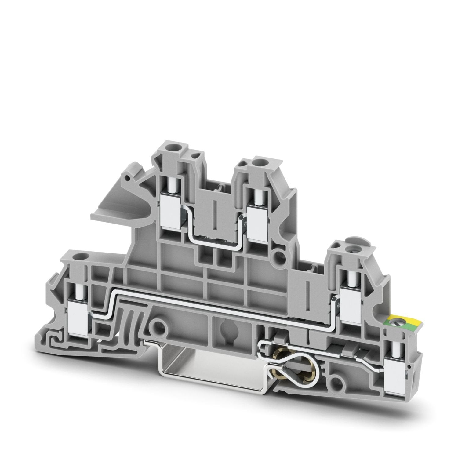 Installation protective conductor terminal block, nom. voltage: 400 V, nominal current: 24 A, Screw connection, 1st, 2nd and 3rd level, Rated cross section: 2.5 mm 2 , cross section: 0.2 mm 2 - 4 mm 2 , mounting type: NS 35/7,5, NS 35/15, color: gray