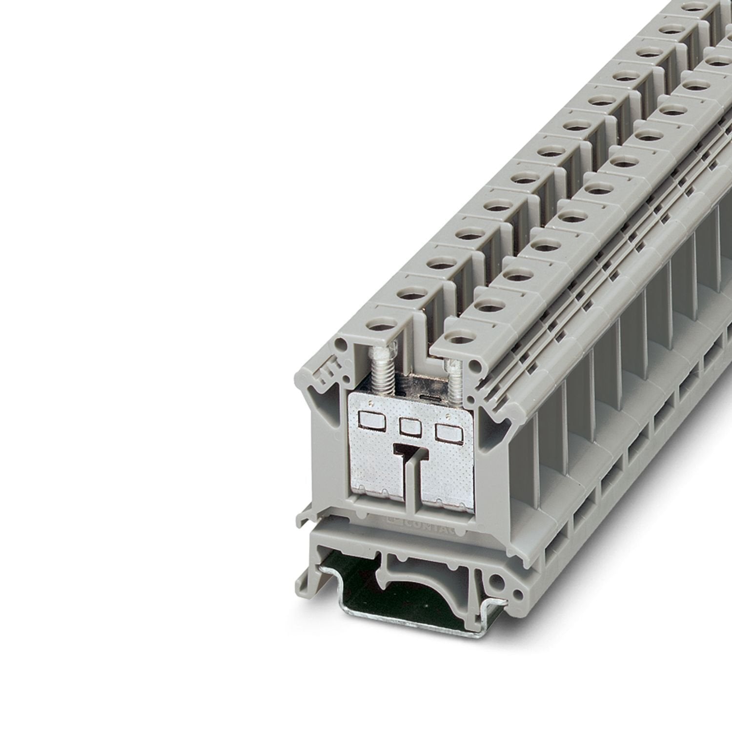 Installation terminal block, nom. voltage: 400 V, nominal current: 76 A, Screw connection, Rated cross section: 16 mm 2 , cross section: 2.5 mm 2 - 25 mm 2 , mounting type: NS 35/7,5, NS 35/15, NS 32, color: gray