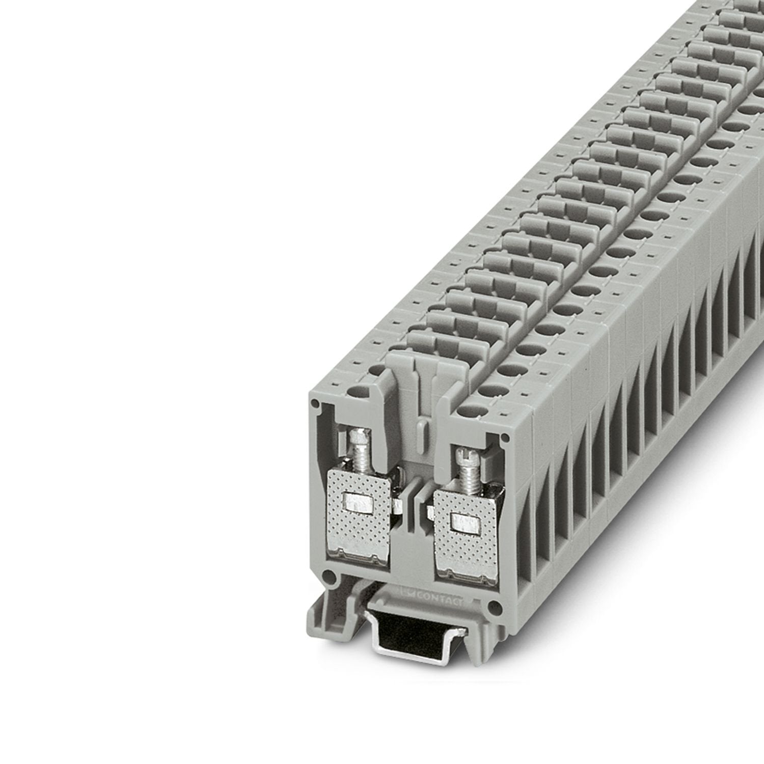 Disconnect terminal block, Current and voltage are determined by the plug used., nom. voltage: 500 V, nominal current: 16 A, connection method: Screw connection, Rated cross section: 4 mm 2 , cross section: 0.2 mm 2 - 4 mm 2 , mounting: NS 15, color: gray