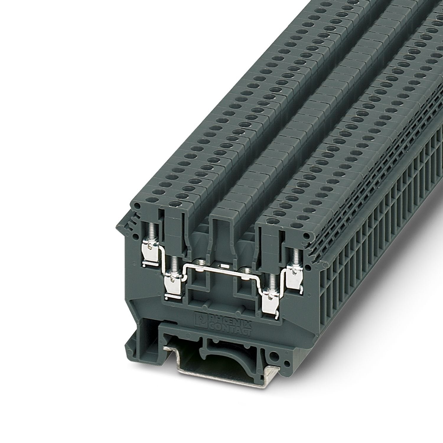 Multi-conductor terminal block, nom. voltage: 500 V, nominal current: 24 A, number of connections: 4, connection method: Screw connection, Rated cross section: 2.5 mm 2 , cross section: 0.5 mm 2 - 4 mm 2 , mounting type: NS 35/7,5, NS 35/15, NS 32, color: red