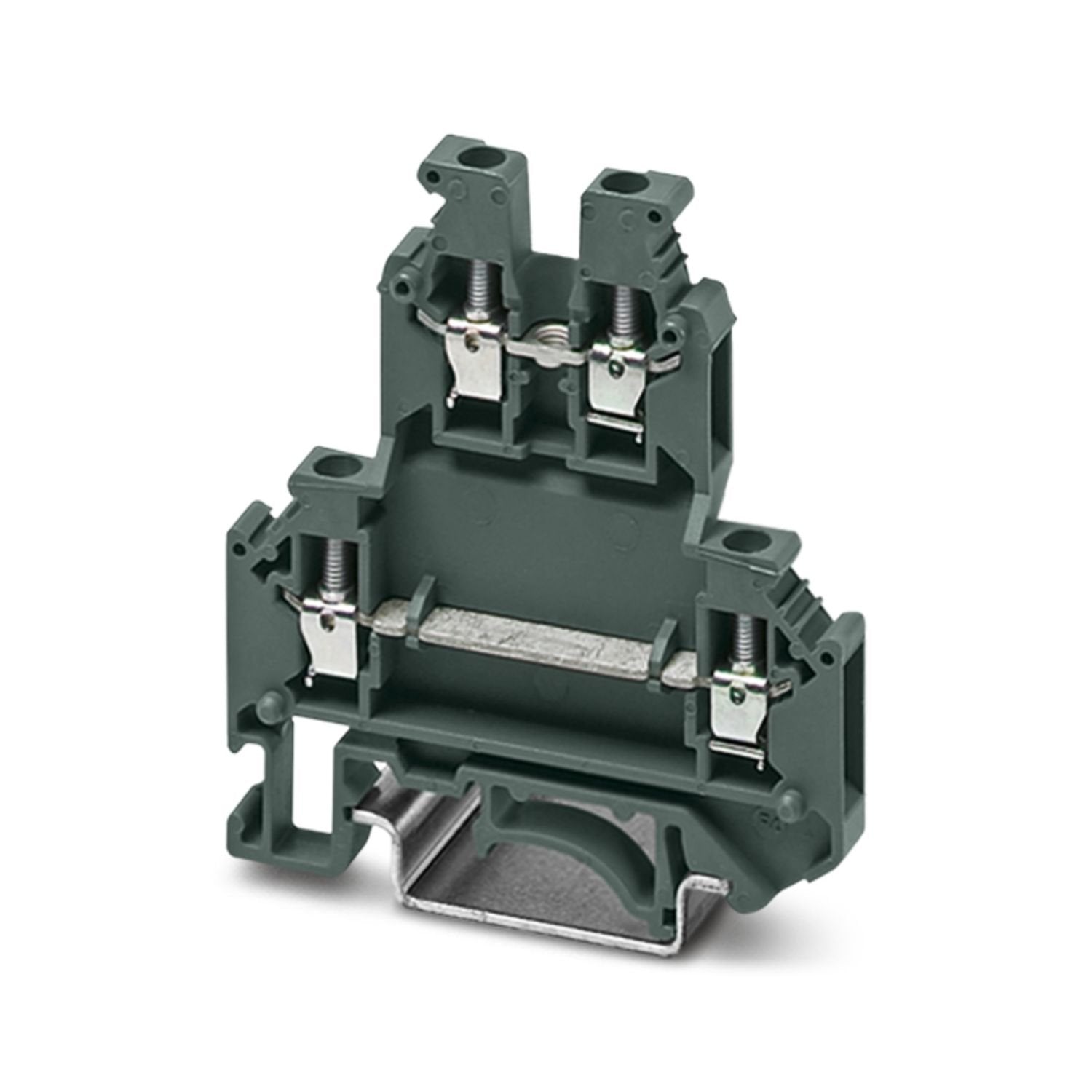 Multi-level terminal block, Upper level can be bridged, nom. voltage: 500 V, nominal current: 21 A, connection method: Screw connection, 1st and 2nd level, cross section: 0.5 mm 2 - 4 mm 2 , mounting type: NS 35/7,5, NS 35/15, NS 32, color: red