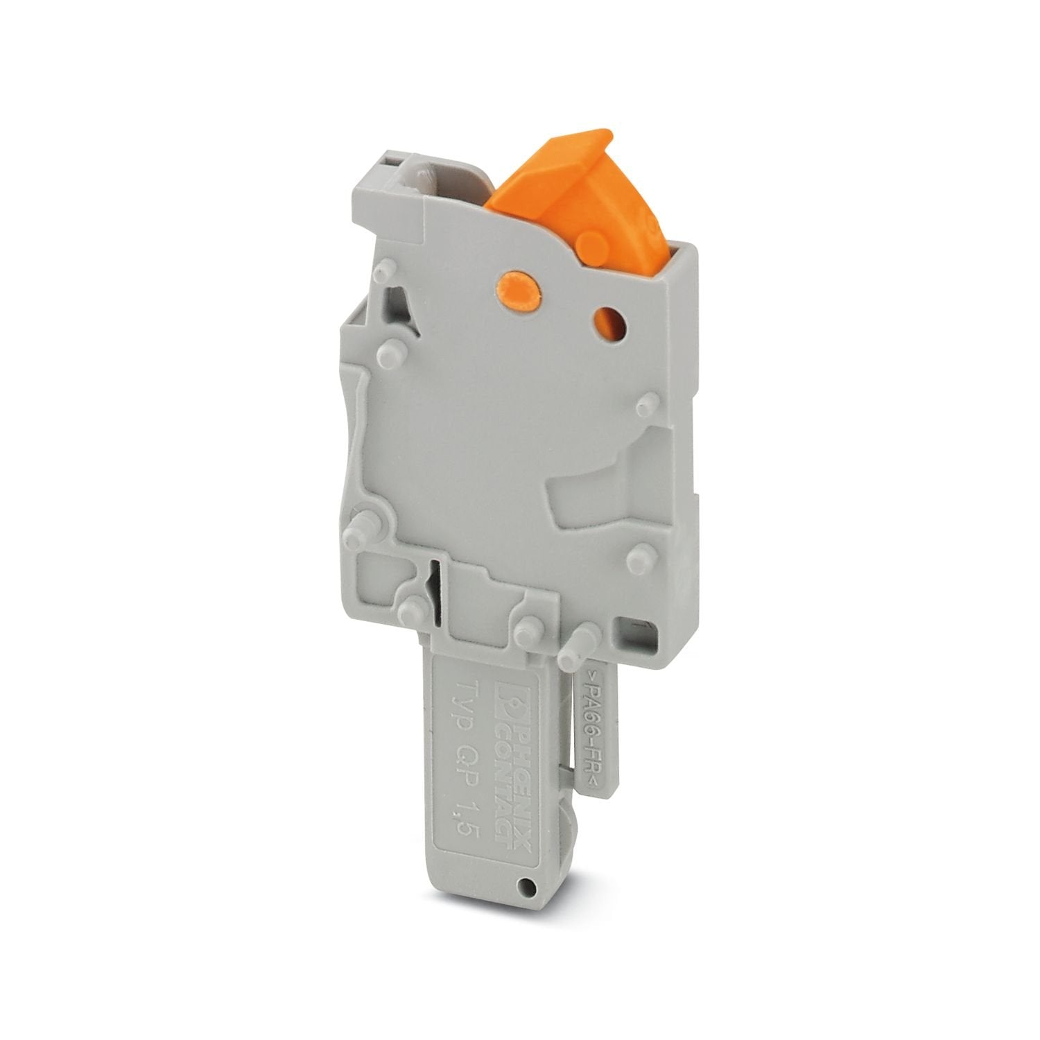 Plug, nom. voltage: 500 V, nominal current: 17.5 A, number of positions: 1, connection method: Quick connection, 1 level, Rated cross section: 1.5 mm 2 , cross section: 0.25 mm 2 - 1.5 mm 2 , color: gray