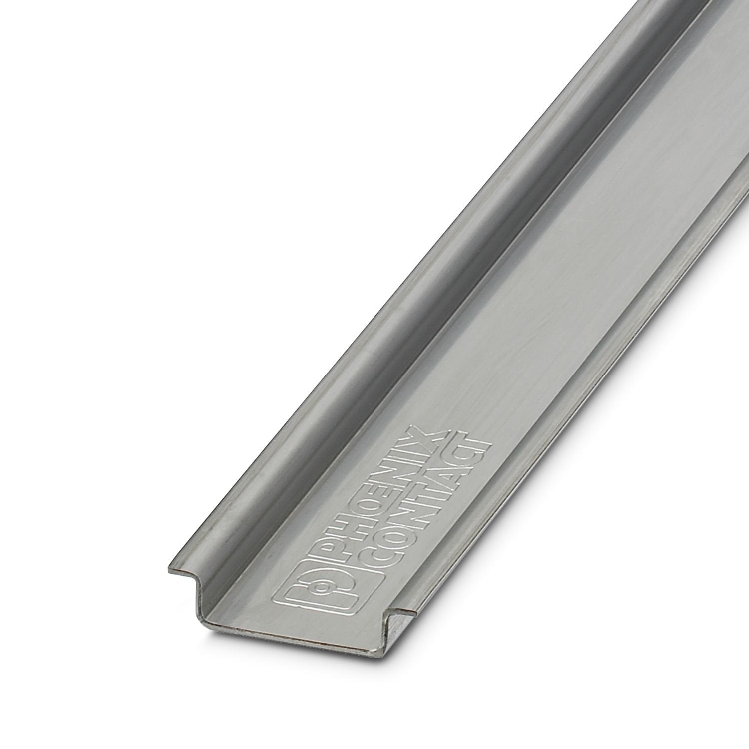 DIN rail, unperforated, Pack of 25 (50 m), acc. to EN 60715, material: Stainless steel V2A, uncoated, Standard profile, color: silver-colored
