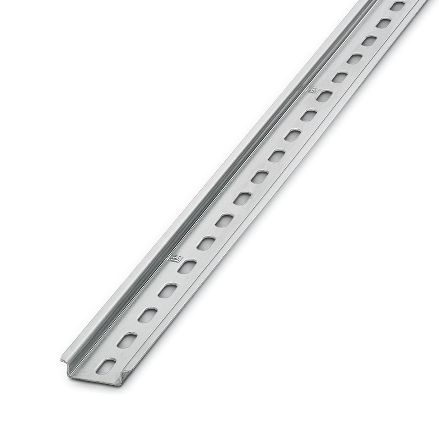 DIN rail perforated, Pack of 25 (50 m), acc. to EN 60715, material: Aluminum, uncoated, Standard profile, color: aluminum color