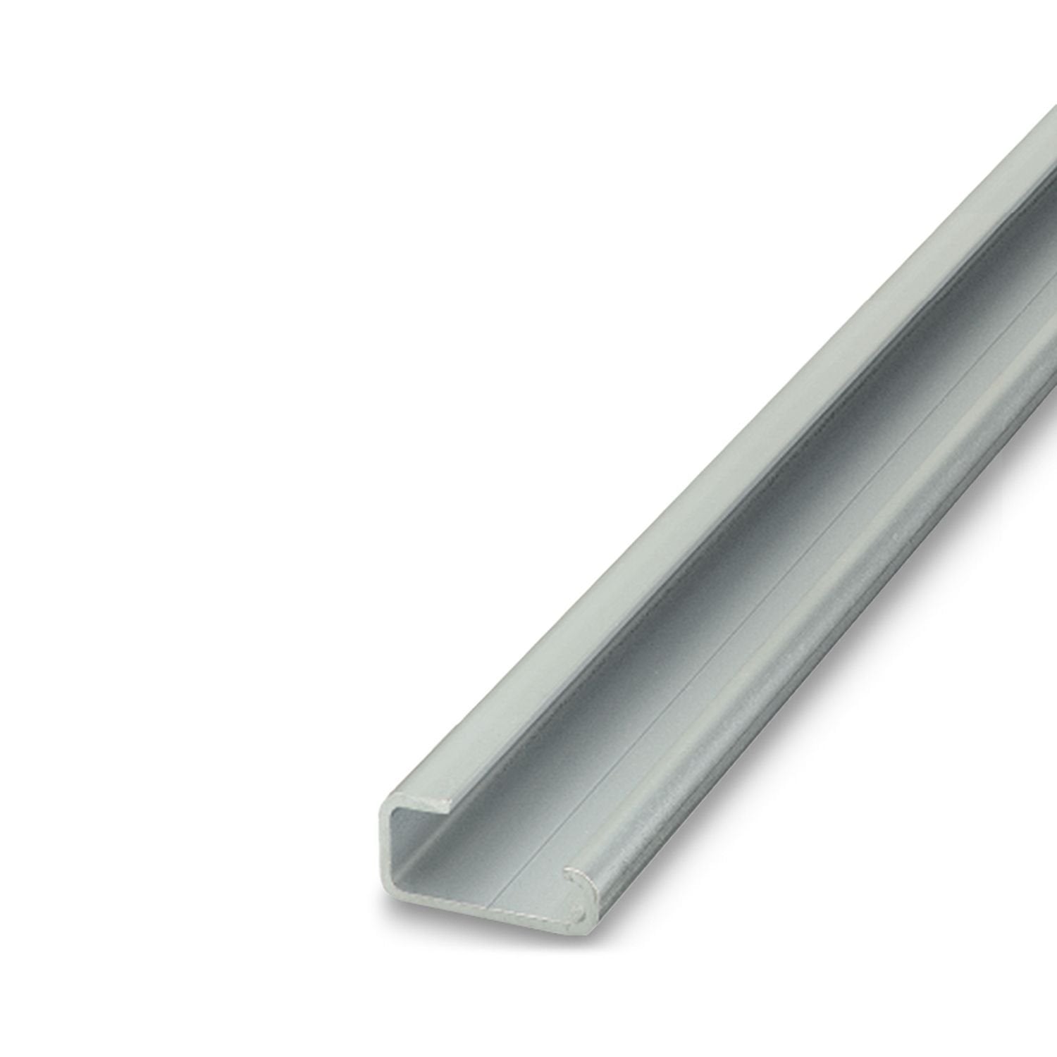 DIN rail, unperforated, Pack of 10 (20 m), acc. to EN 60715, material: Steel, galvanized, white passivated, G profile, color: silver-colored