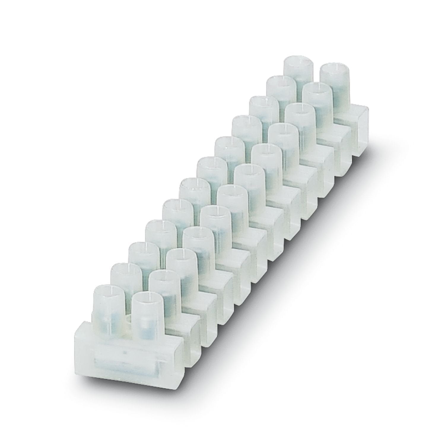 Polyamide Europe terminal strip, transparent, with wire protection, for connecting solid conductors and stranded conductors with and without ferrules with a cross section of 0.75 to 4 mm 2