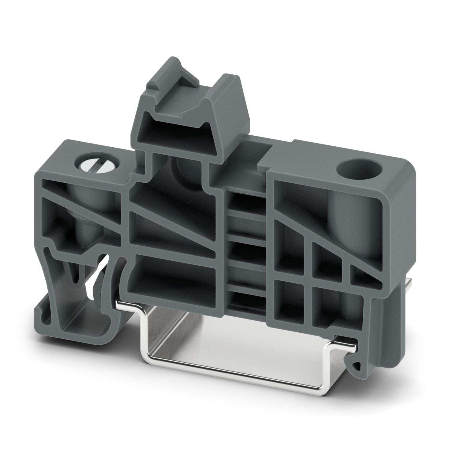 End bracket, material: PA, mounting type: NS 35/7,5, NS 35/15, color: dark gray