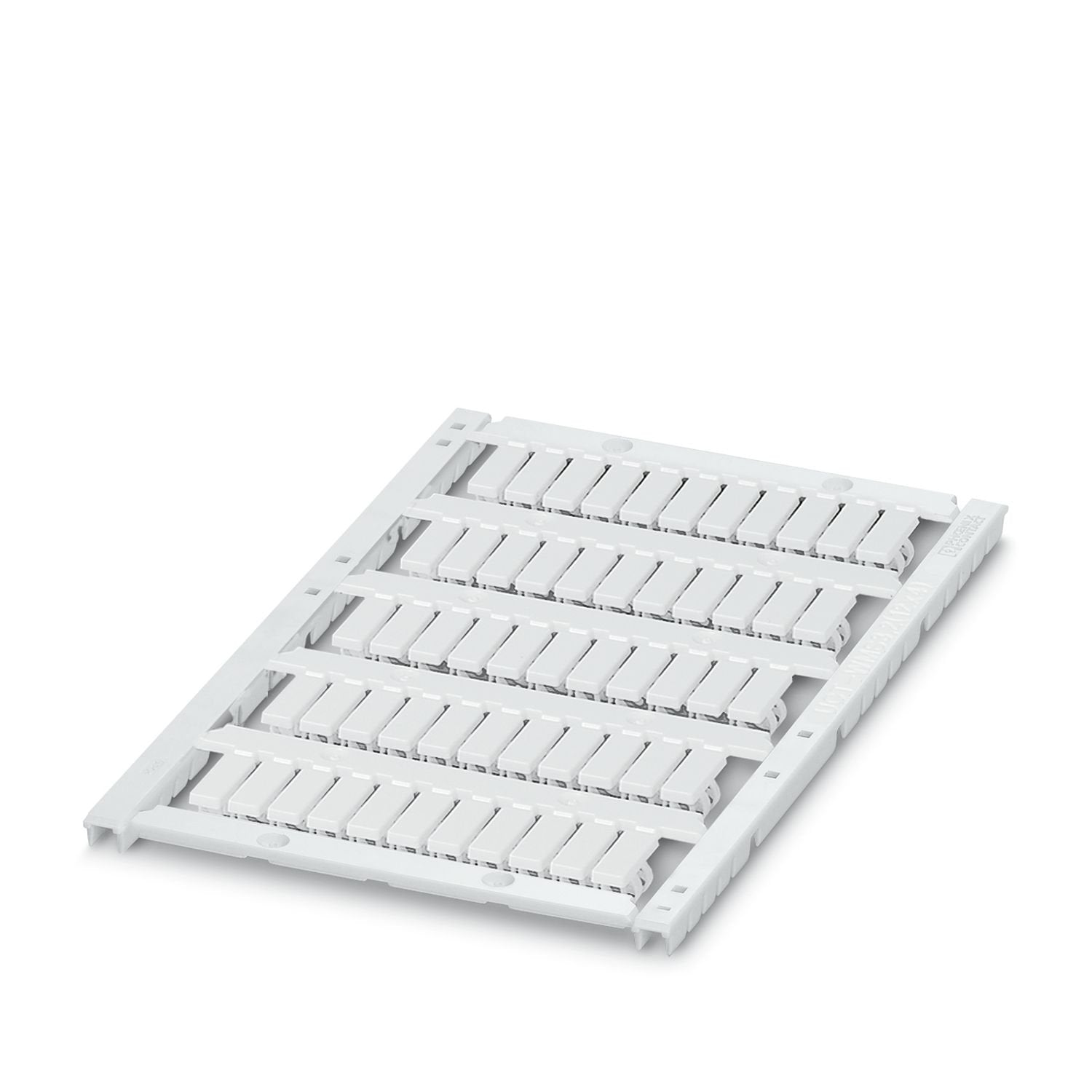 Wire marking tag, Sheet, white, unmarked, can be labeled with: BLUEMARK E.CARD, BLUEMARK ID COLOR, BLUEMARK ID, BLUEMARK CLED, THERMOMARK PRIME 2.0, THERMOMARK PRIME, THERMOMARK CARD 2.0, THERMOMARK CARD, TOPMARK NEO, TOPMARK LASER, cable diameter range: 1.5 ... 3.2 mm, mounting type: slide-on, for terminal block width: 5.2 mm, Number of individual labels: 55, text field height: 4 mm, text field width: 12 mm