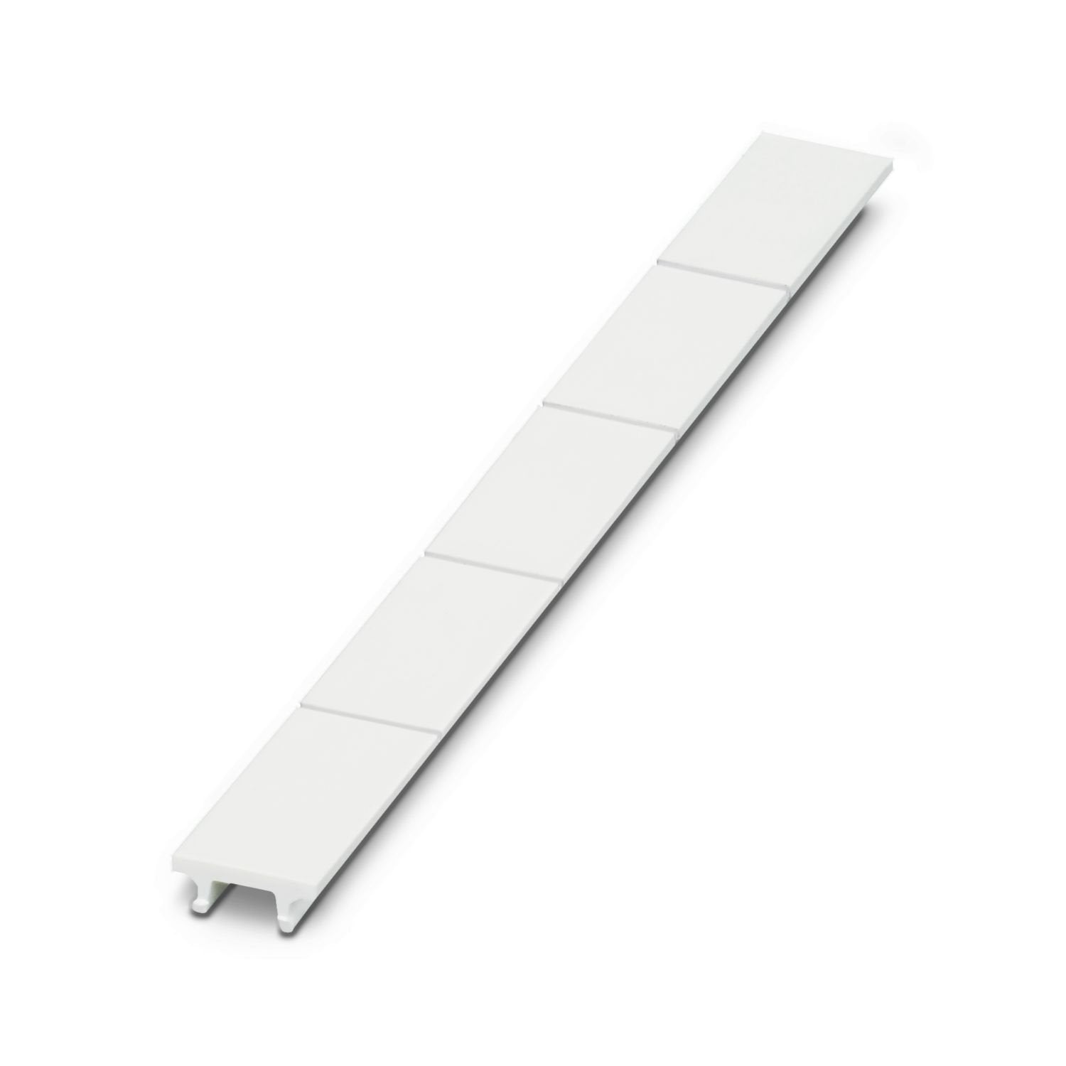 Contactor marker - zack marker strip, Strip, white, unmarked, can be labeled with: CMS-P1-PLOTTER, mounting type: latching, Number of individual labels: 5, text field height: 8 mm, text field width: 20 mm