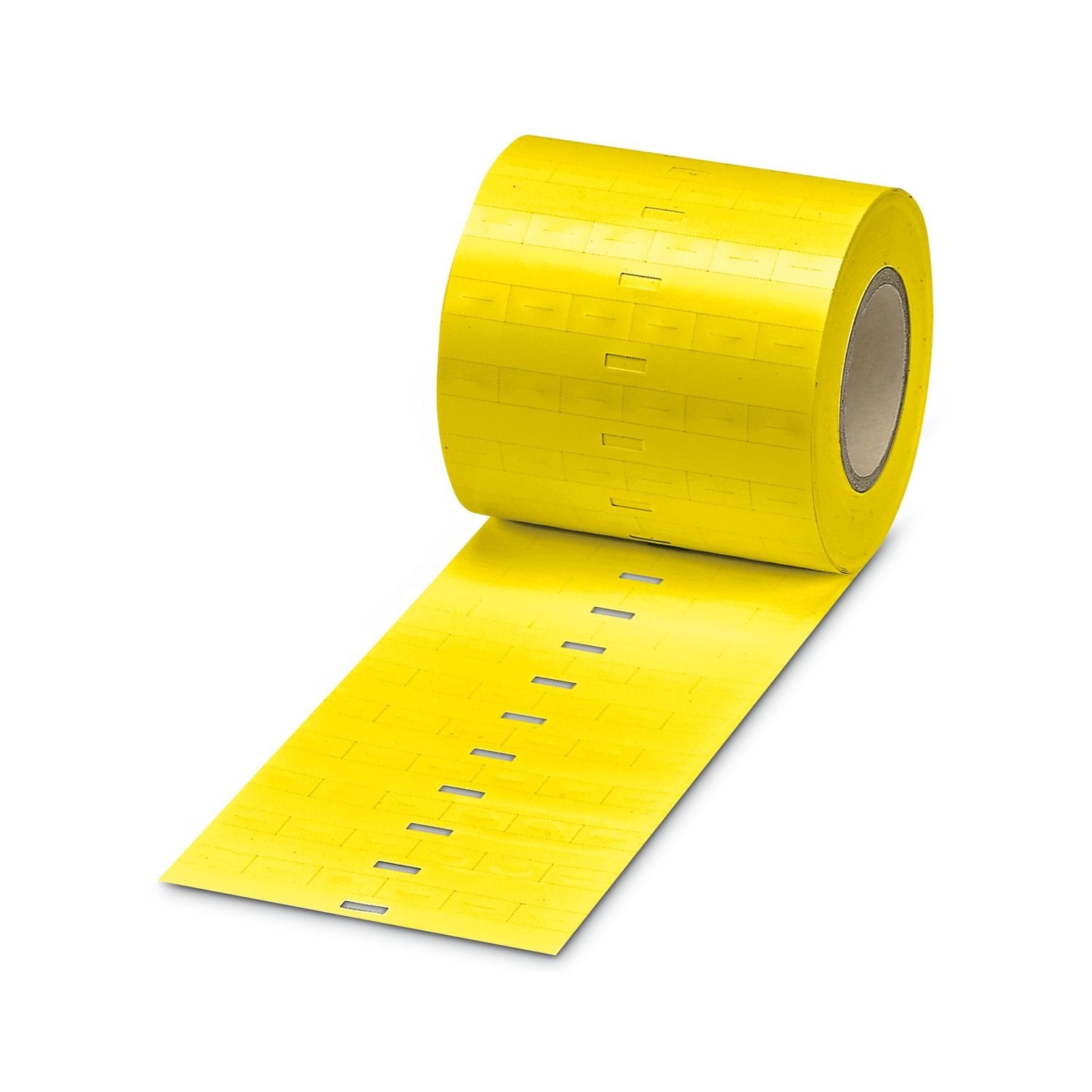 Insert label, can be ordered: by line, yellow, labeled according to customer specifications, cable diameter range: 0.6 ... 50 mm, mounting type: insert, text field height: 4 mm, text field width: 15 mm