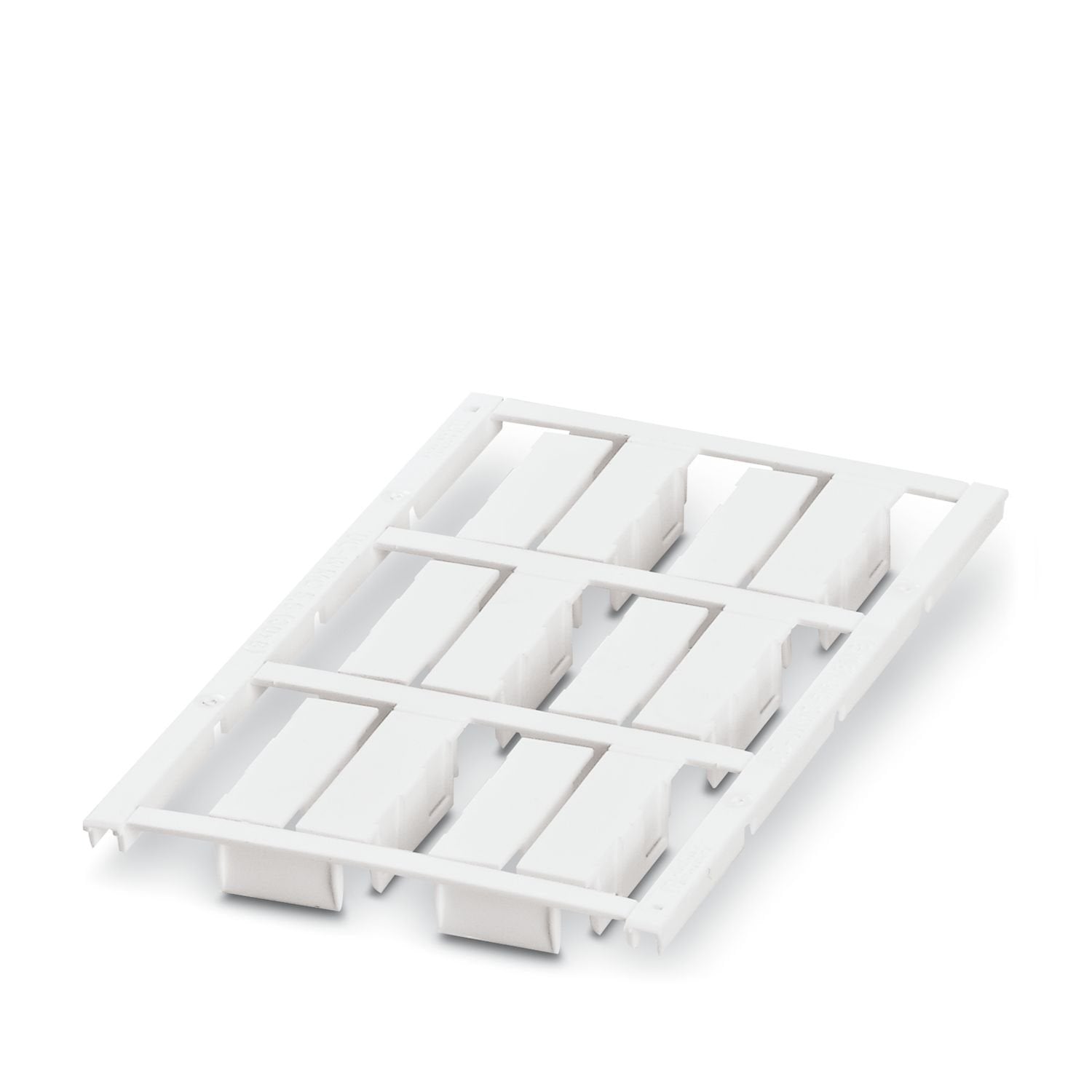 Conductor marker, can be ordered: by sheet, white, labeled according to customer specifications, cable diameter range: 4.2 ... 5.6 mm, mounting type: clip on, Number of individual labels: 6, text field height: 8 mm, text field width: 30 mm