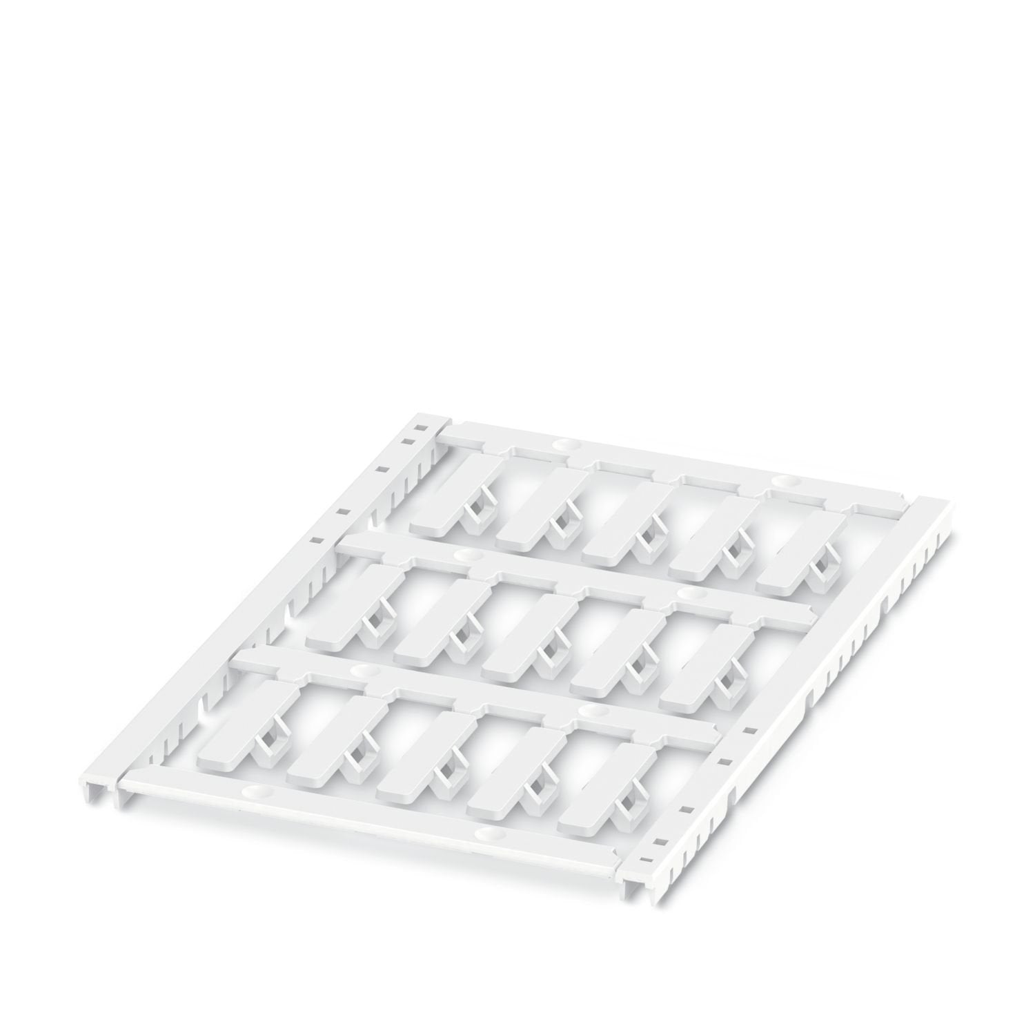Cable marker, Sheet, can be ordered: by sheet, white, labeled according to customer specifications, mounting type: Assembly with cable ties, cable diameter: > 5 mm, Number of individual labels: 15, text field height: 6 mm, text field width: 25 mm