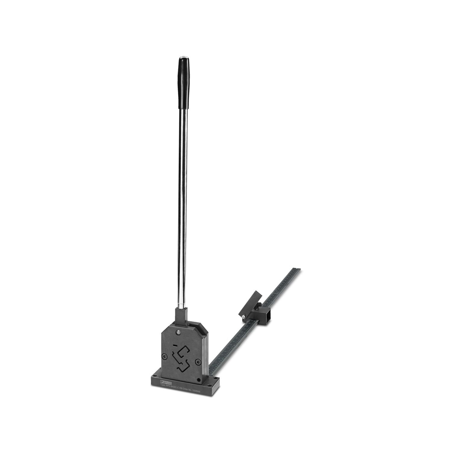 Profile cutter, for cutting standard DIN rails (NS 30/15 / NS 35/7,5 / NS 35/15) and the NLS‑CU 3/10 neutral busbar to length, with inch/metric measuring rail